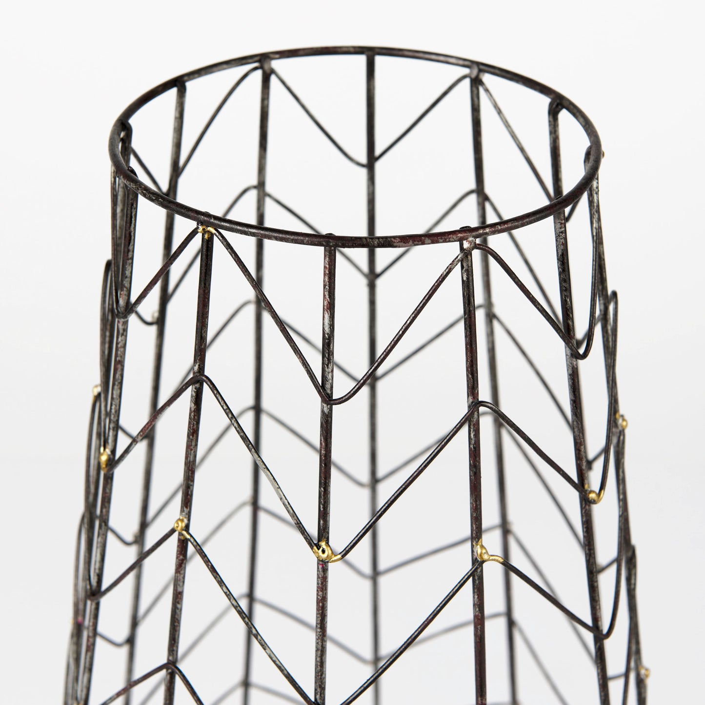 Petiole II Large Gold Toned Metal Table Candle Holder