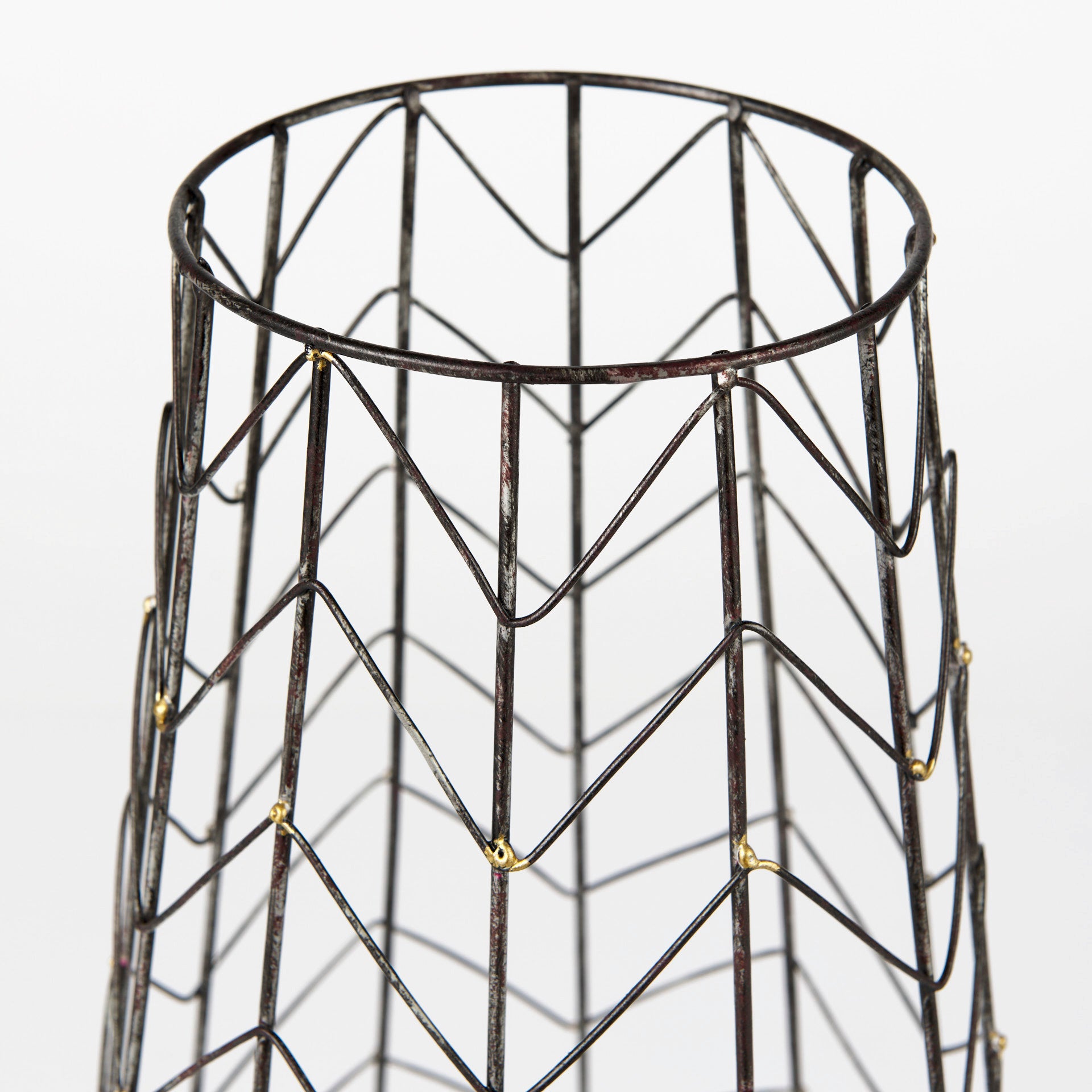Petiole II Large Gold Toned Metal Table Candle Holder