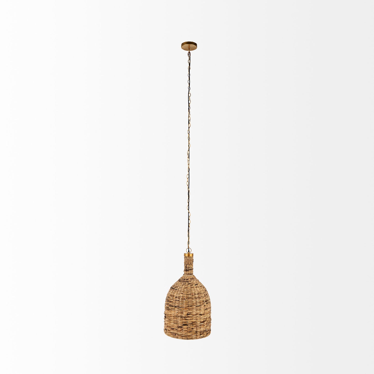 Campanile Pendant Light Brown Wicker | Cylinder - pendant-light