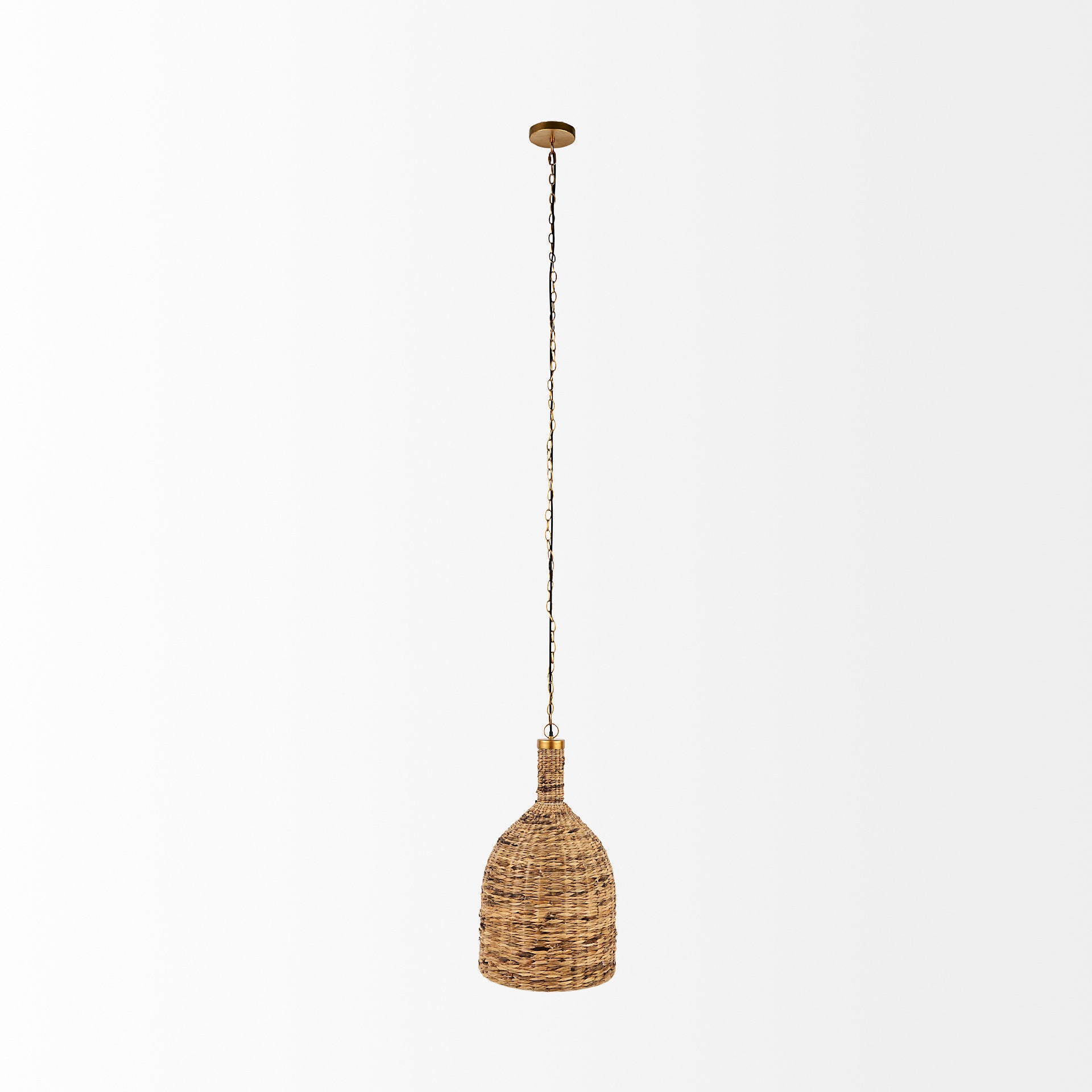 Campanile Pendant Light Brown Wicker | Cylinder - pendant-light