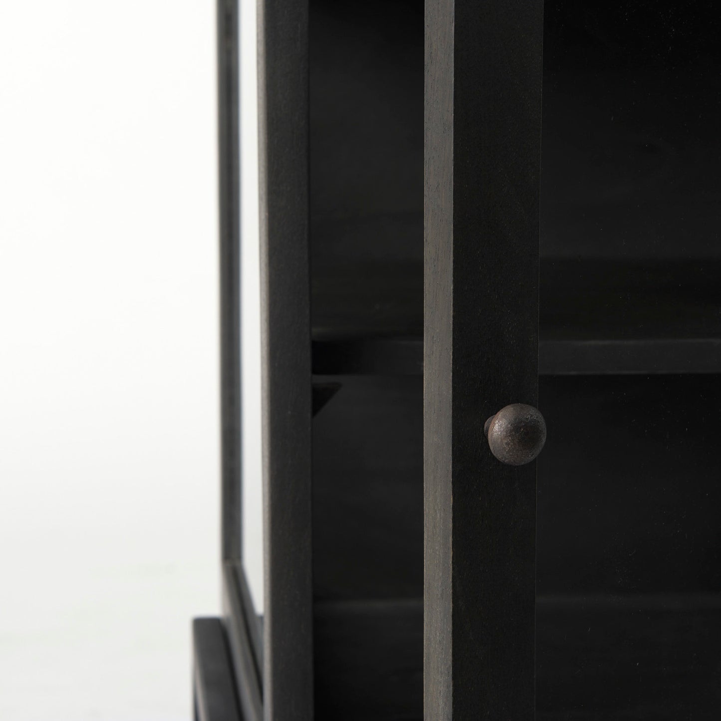 Arelius 20L x 18W x 26H Black-Brown Wood W/ Black Metal Frame End/Side Table