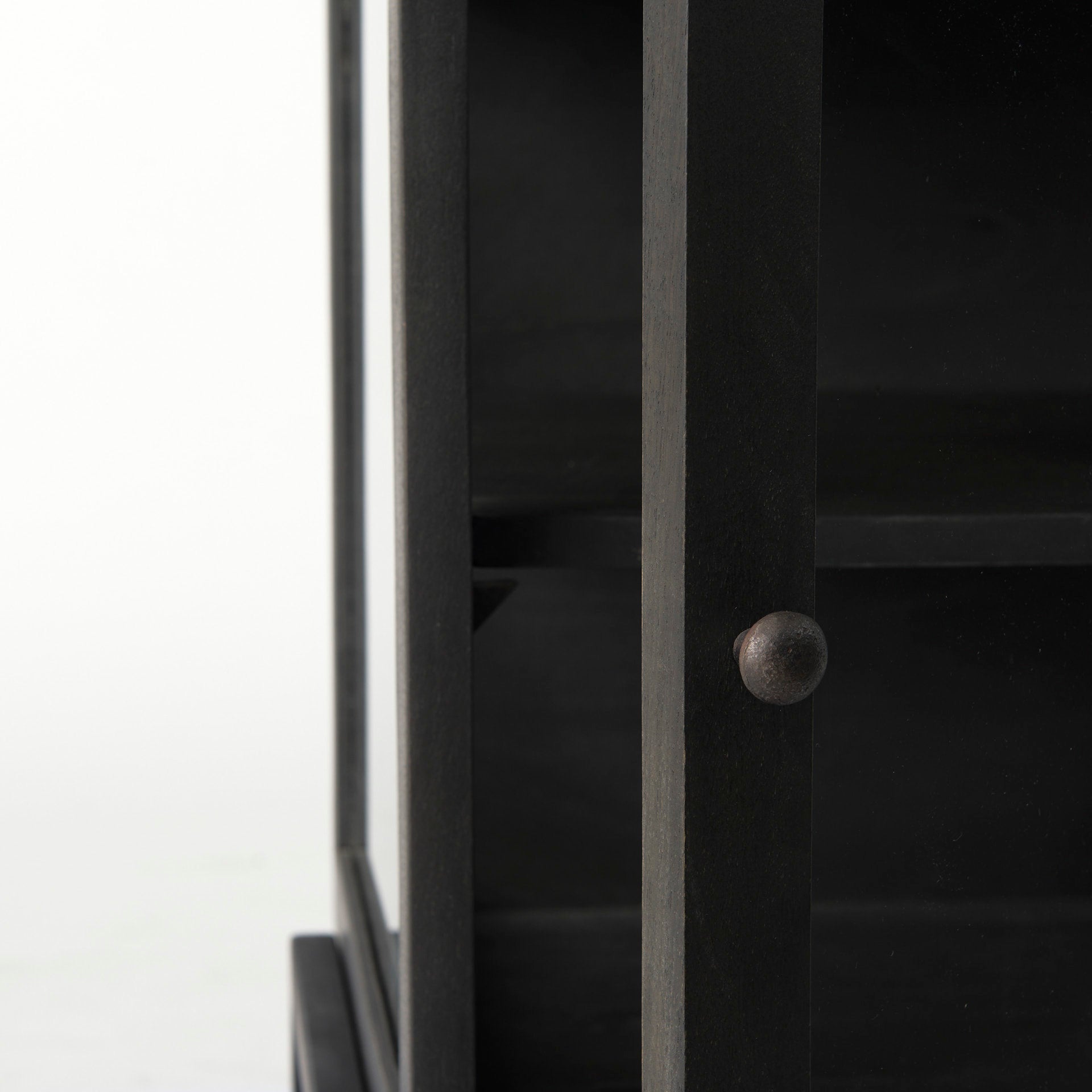 Arelius 20L x 18W x 26H Black-Brown Wood W/ Black Metal Frame End/Side Table