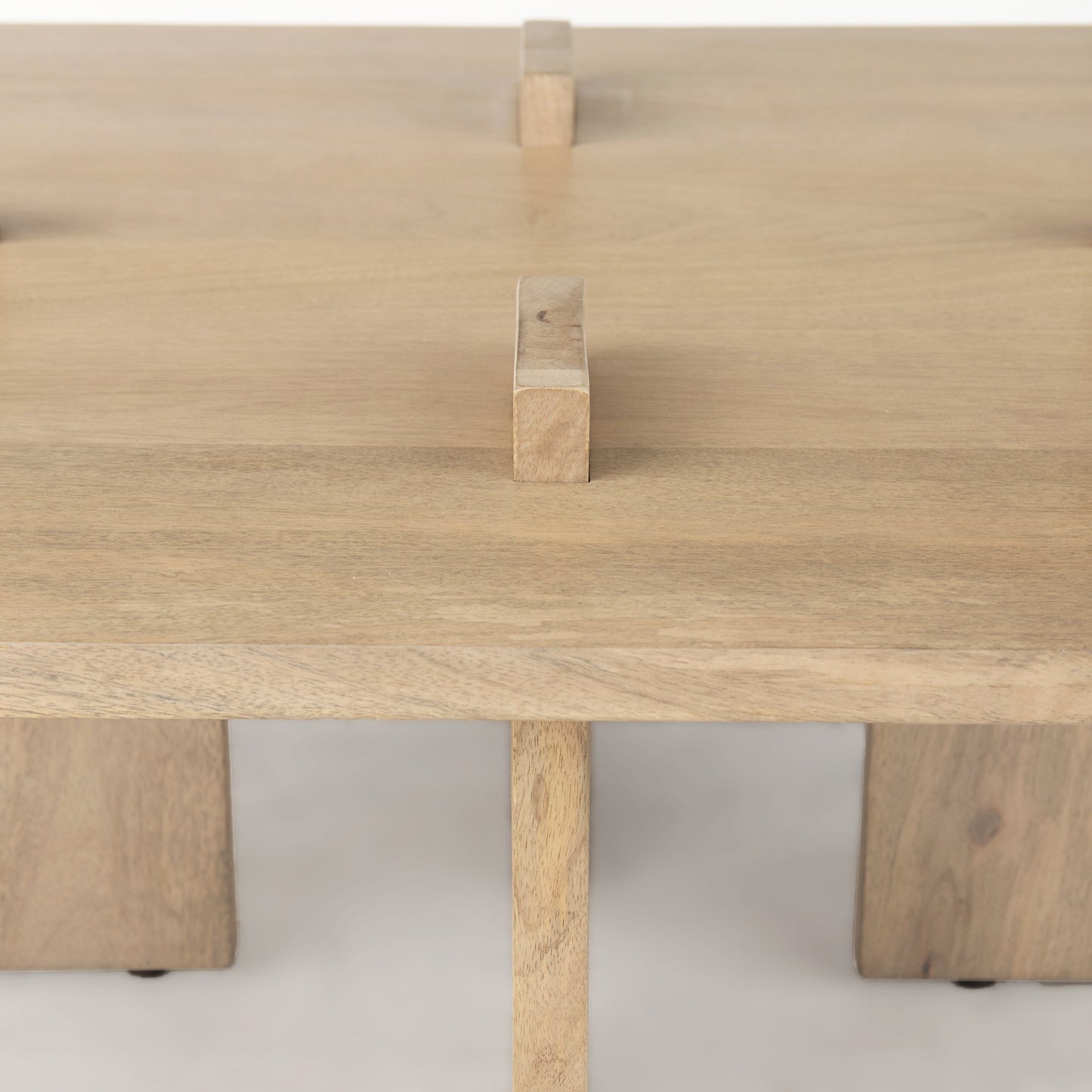 Aida 56 x 34 Rectangular Light Brown Wood Coffee Table