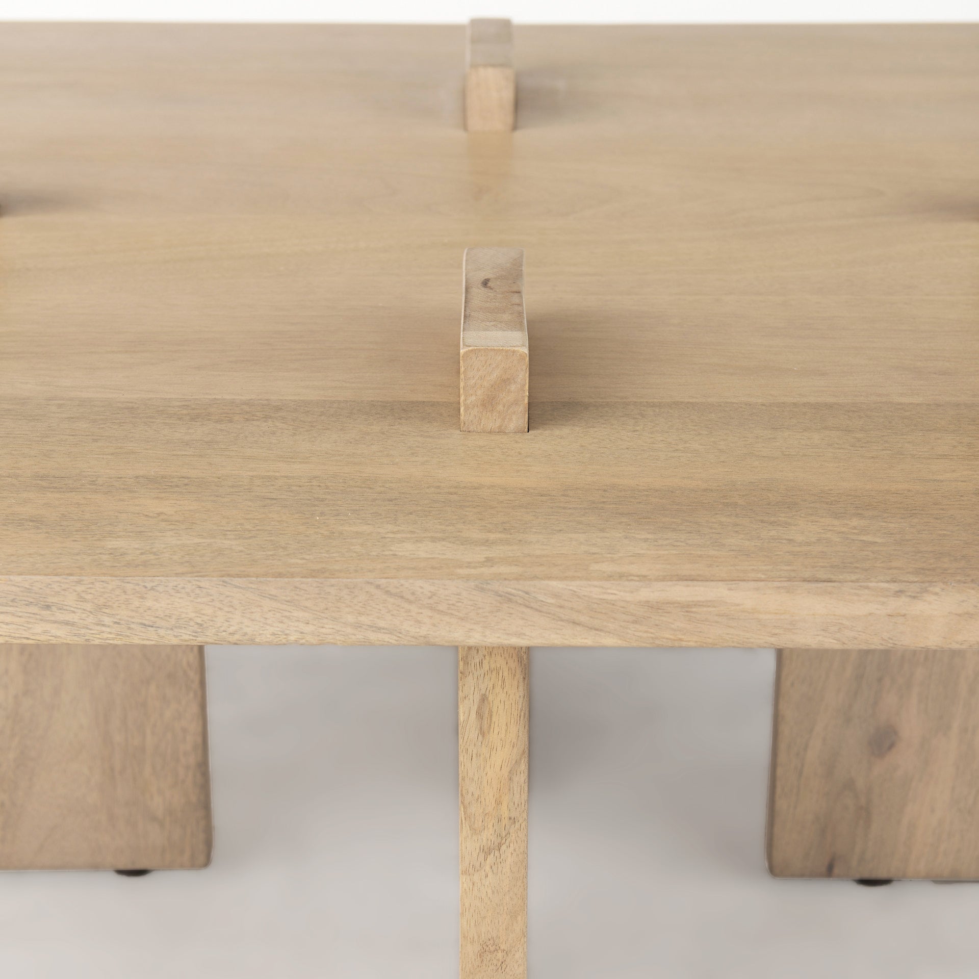 Aida 56 x 34 Rectangular Light Brown Wood Coffee Table