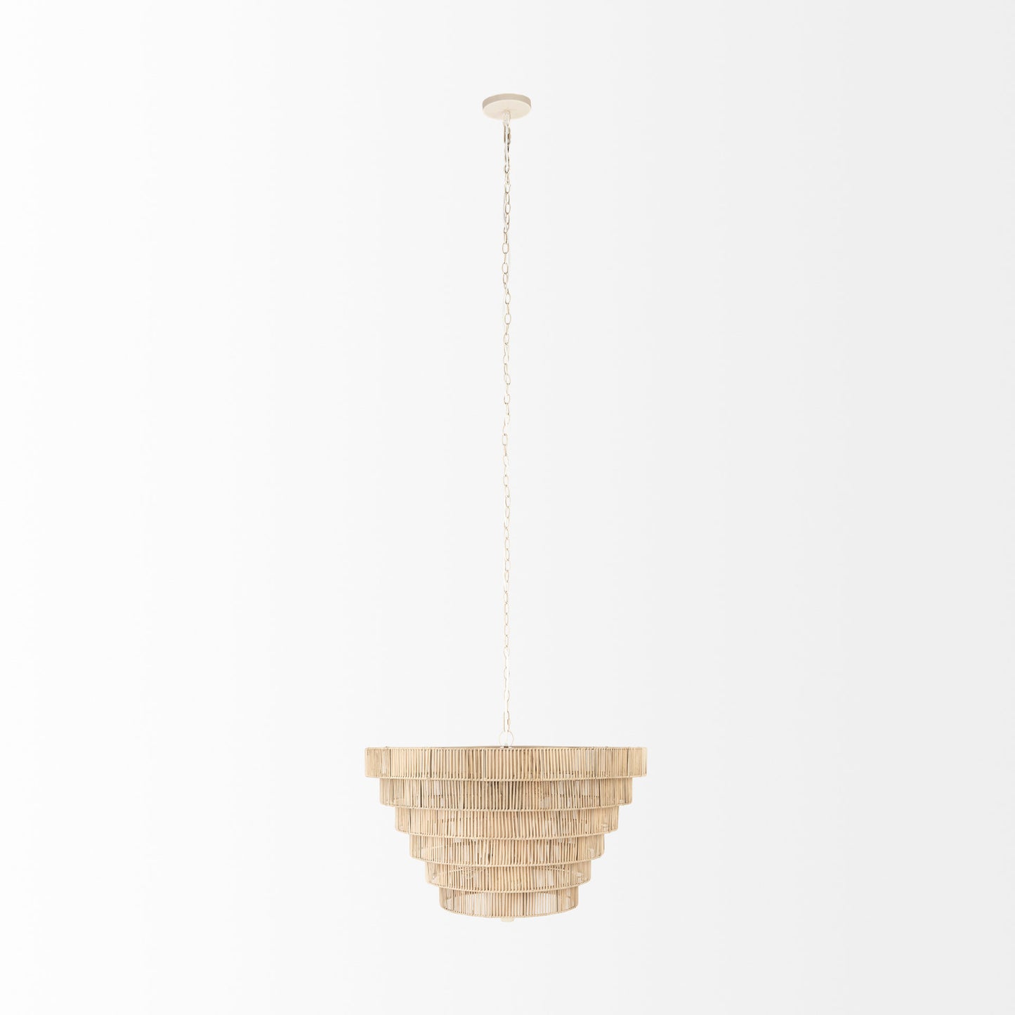 Marimba Chandelier Natural Cane - chandeliers