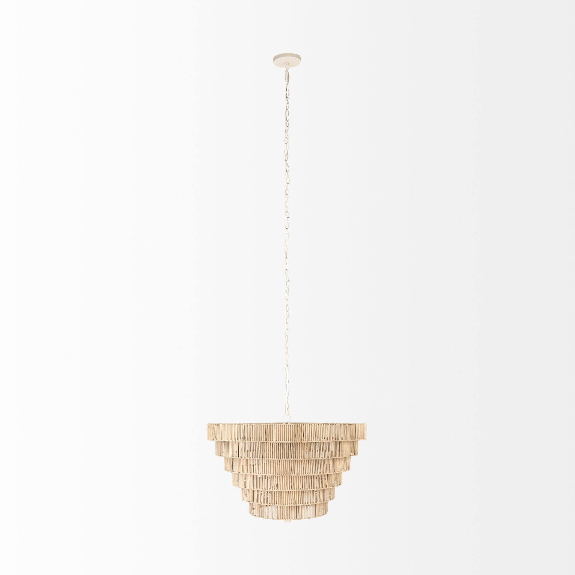 Marimba Chandelier Natural Cane - chandeliers