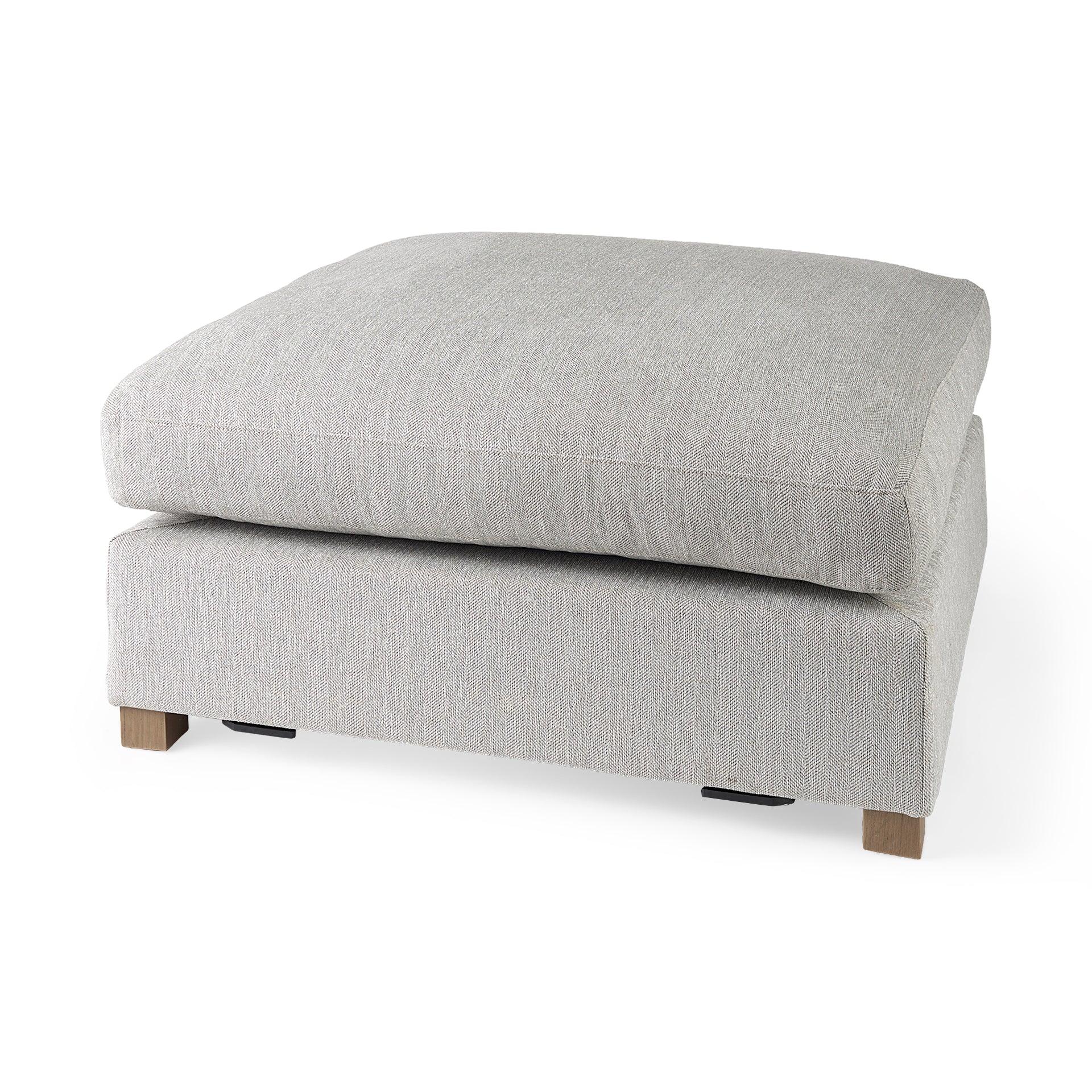 Valence 38.6L x 38.6W x 17.7H Light Gray Full Size Ottoman Sectional Piece