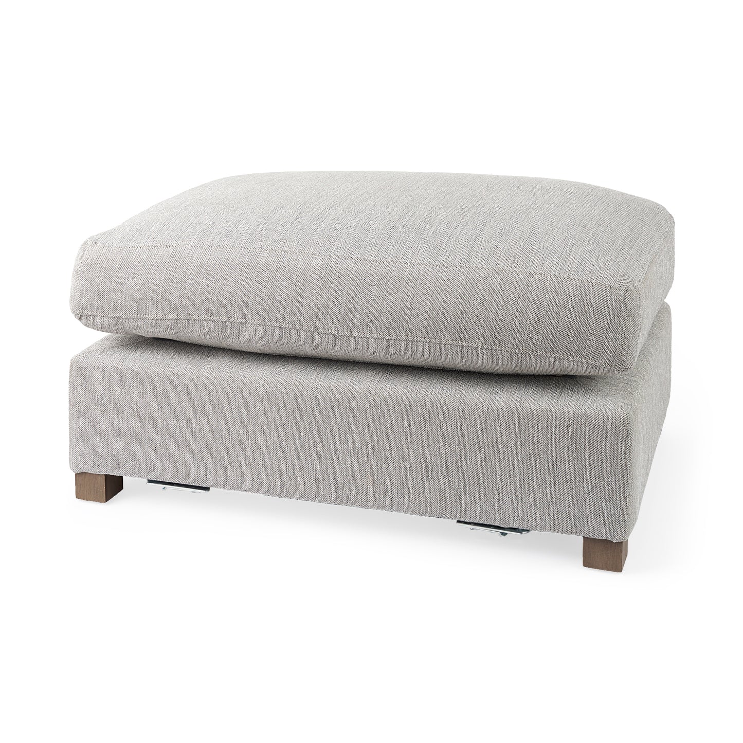 Valence 38.6L x 26.0W x 17.7H Light Gray 2/3 Ottoman Sectional Piece