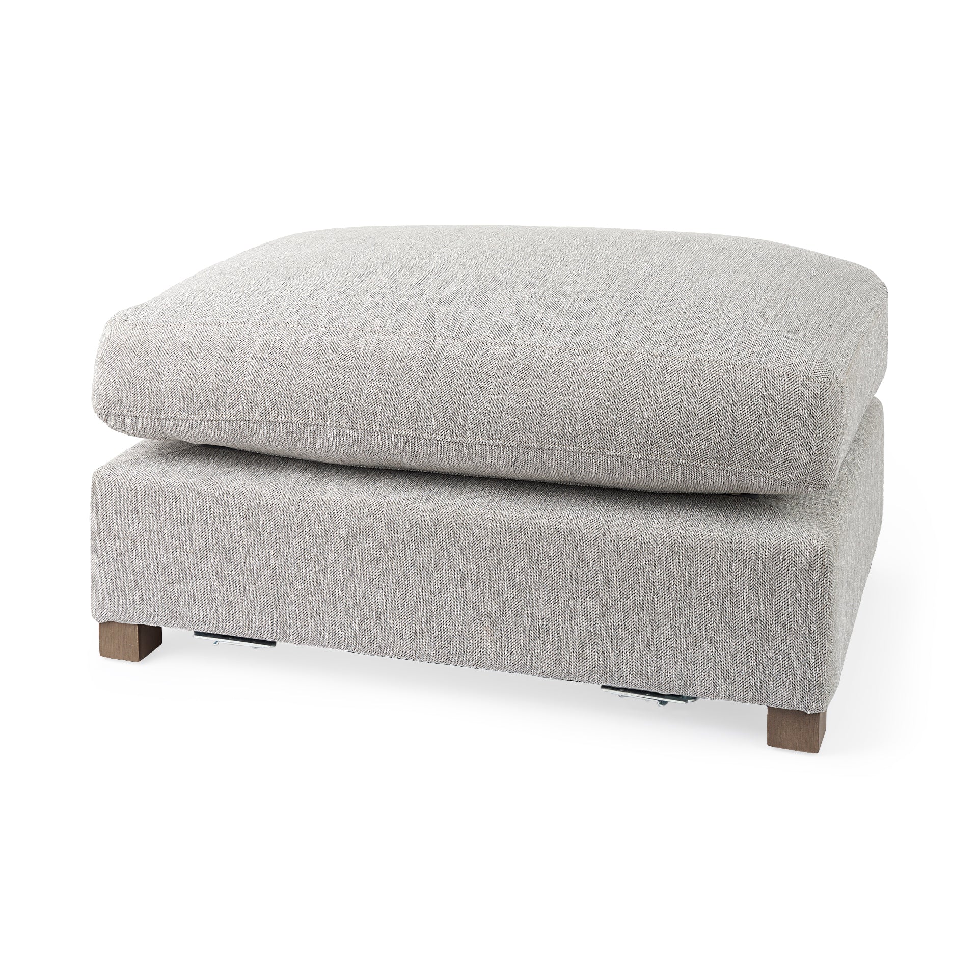 Valence 38.6L x 26.0W x 17.7H Light Gray 2/3 Ottoman Sectional Piece