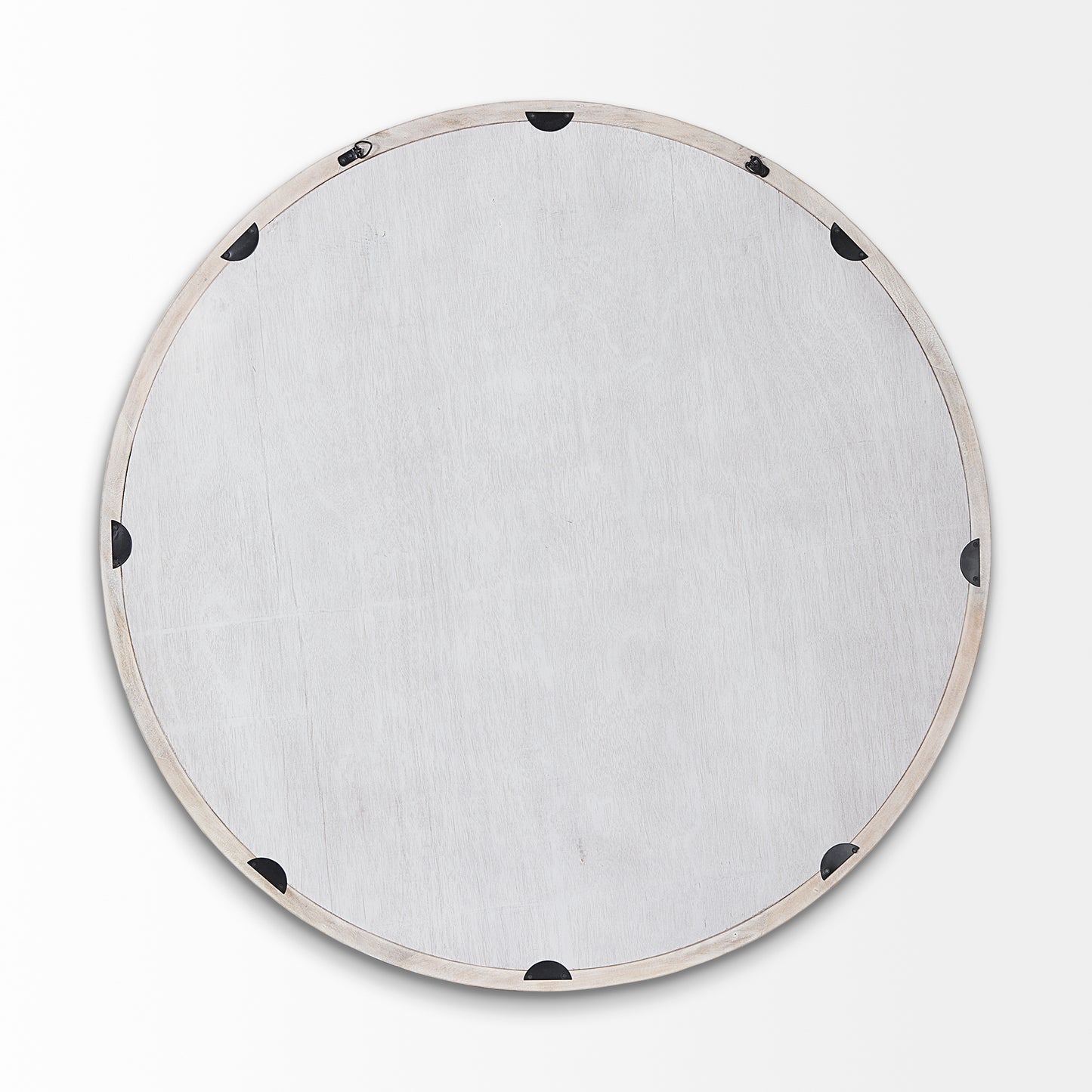 Gambit Wall Mirror White Wash Wood | 46’’ Round - wall-mirrors-grouped