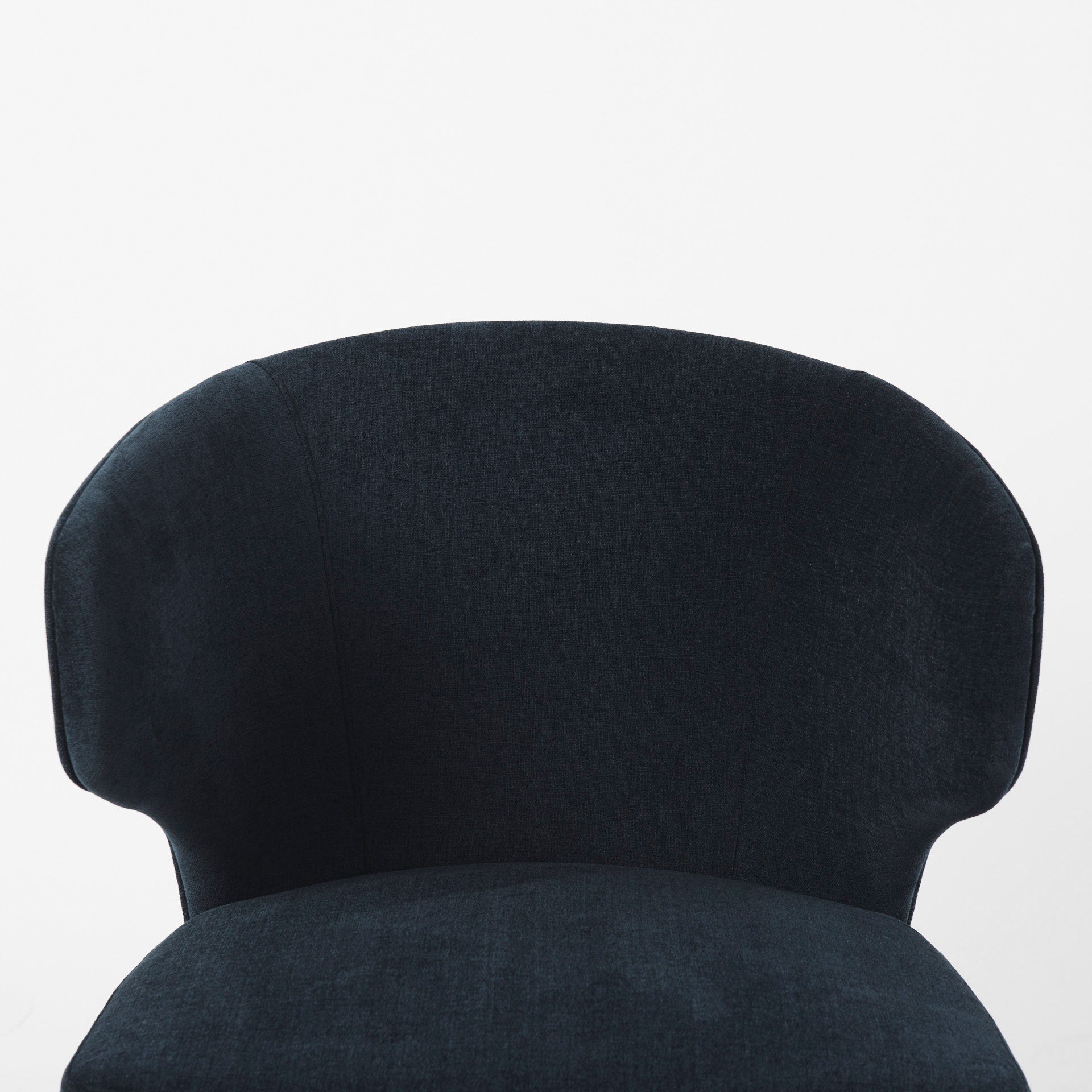 Niles 20" Seat Height Navy Fabric Seat W/ Medium Brown Wooden Legs Wingback Dining Chair