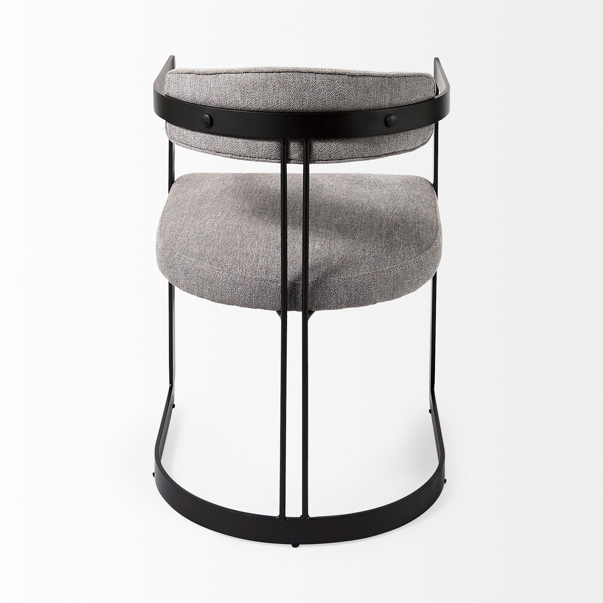 Hollyfield Dining Chair Gray Fabric | Black Metal - dining-chairs