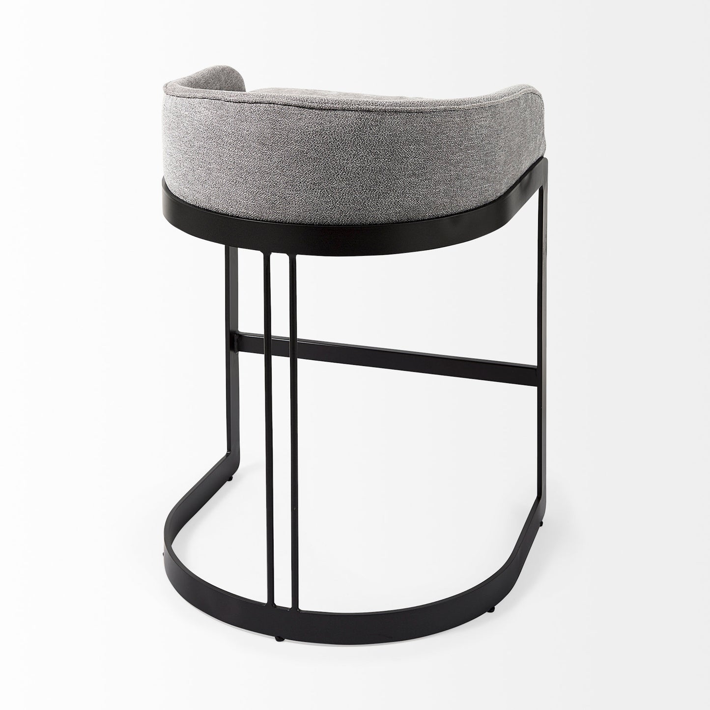 Hollyfield Bar Counter Stool Gray Fabric | Gray Metal | Counter - bar-stools