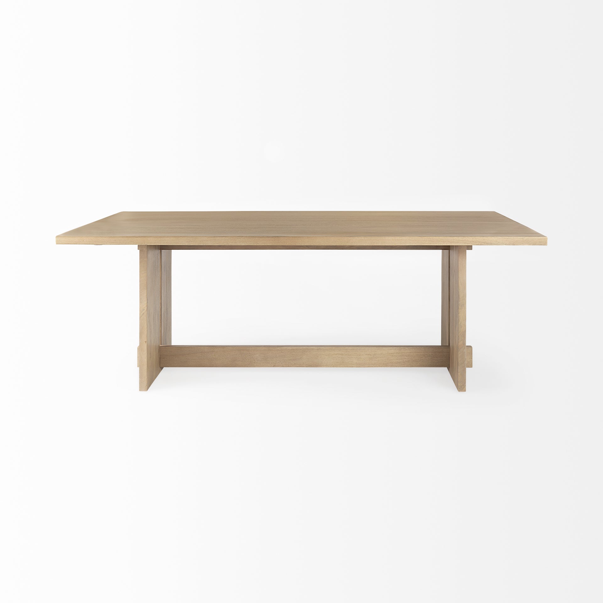 Aida 84L Light Brown Wood Dining Table