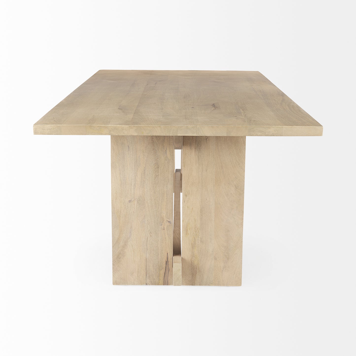 Aida 84L Light Brown Wood Dining Table