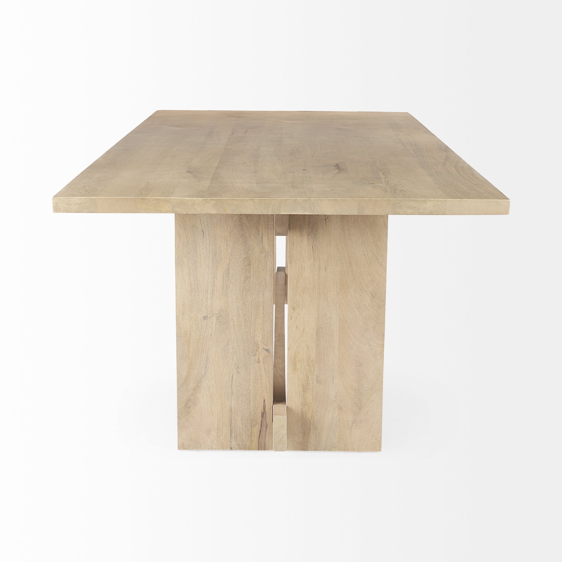 Aida 84L Light Brown Wood Dining Table