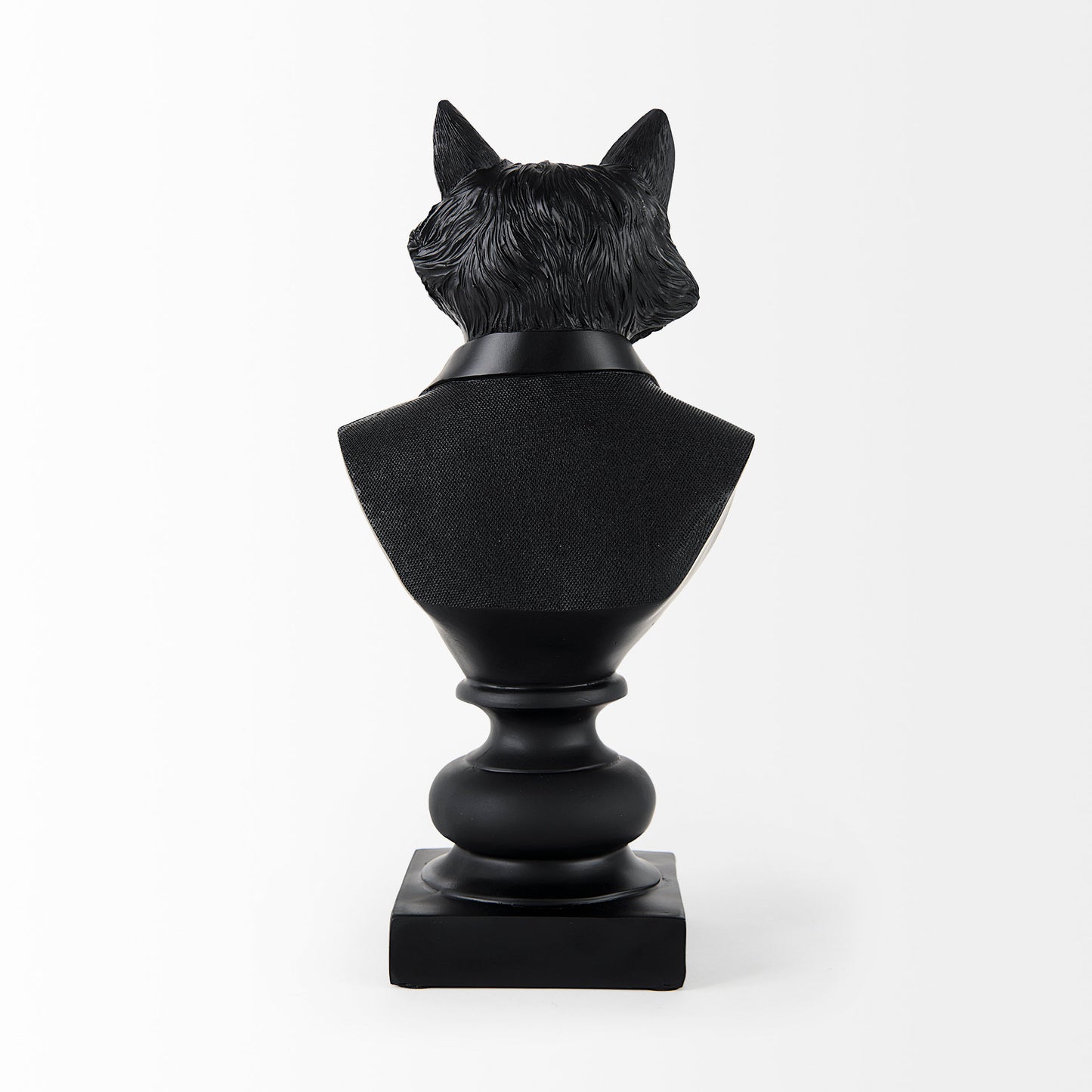 Murray 13H Black Painted Resin Fox in a Suit Bust