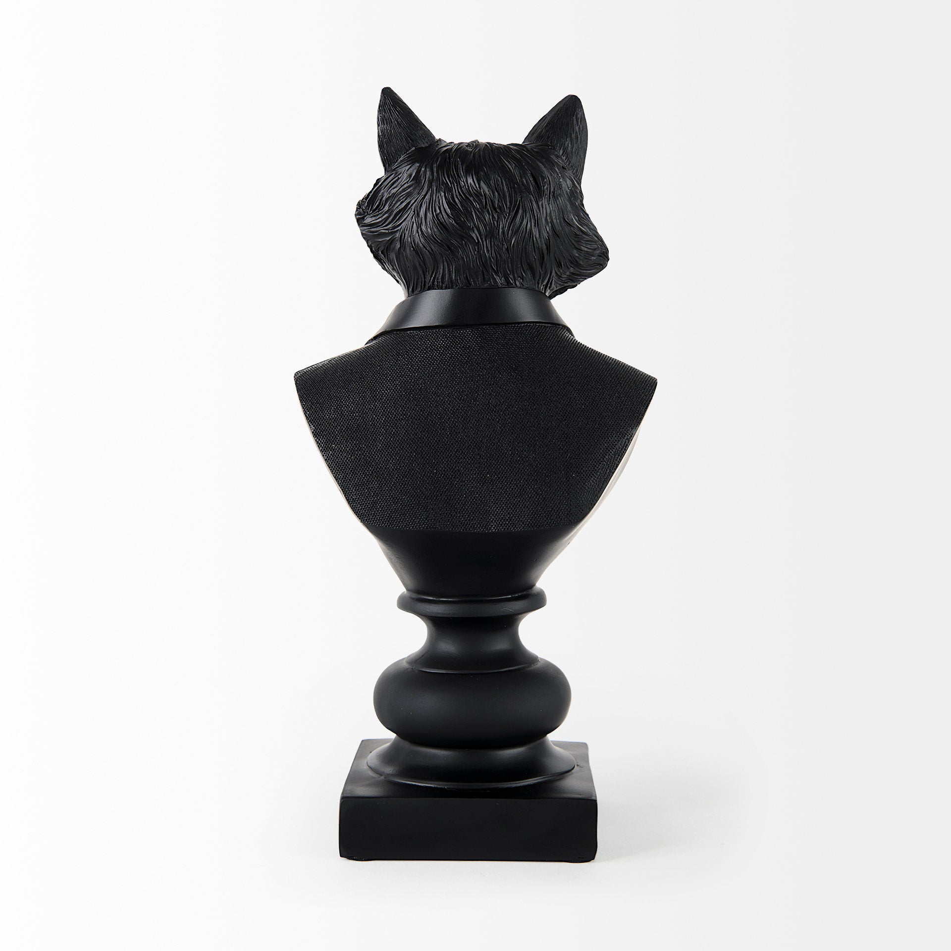Murray 13H Black Painted Resin Fox in a Suit Bust