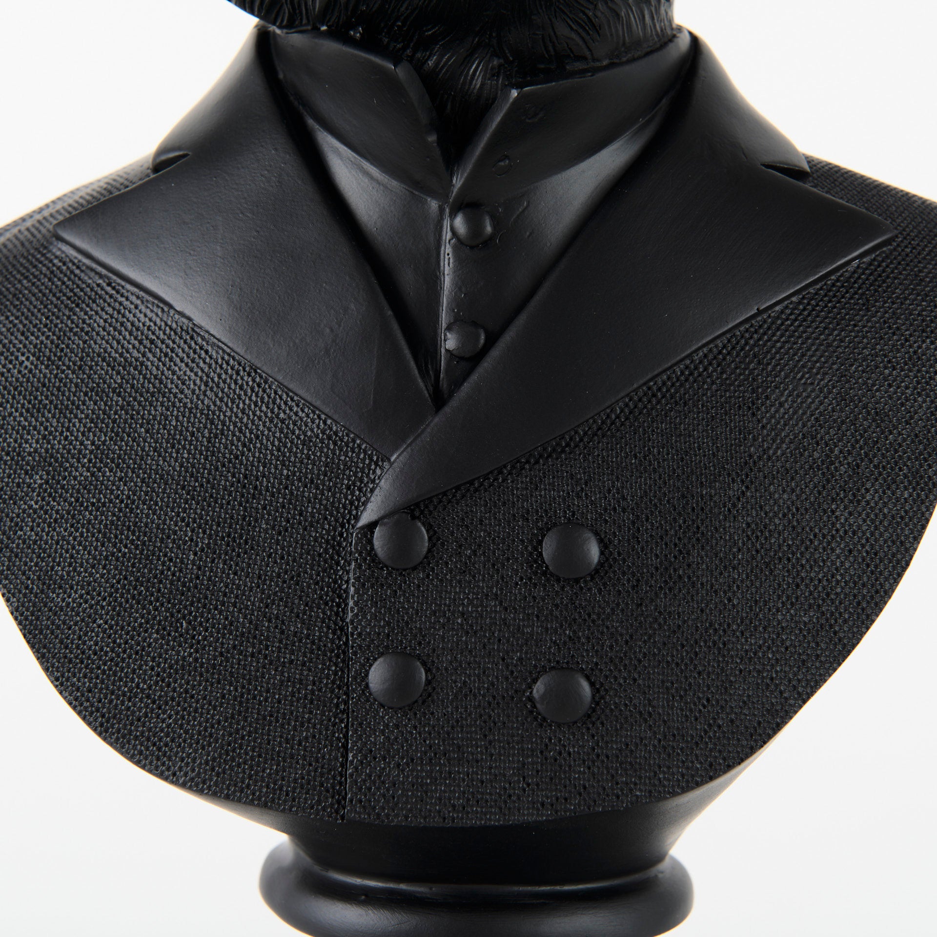 Murray 13H Black Painted Resin Fox in a Suit Bust