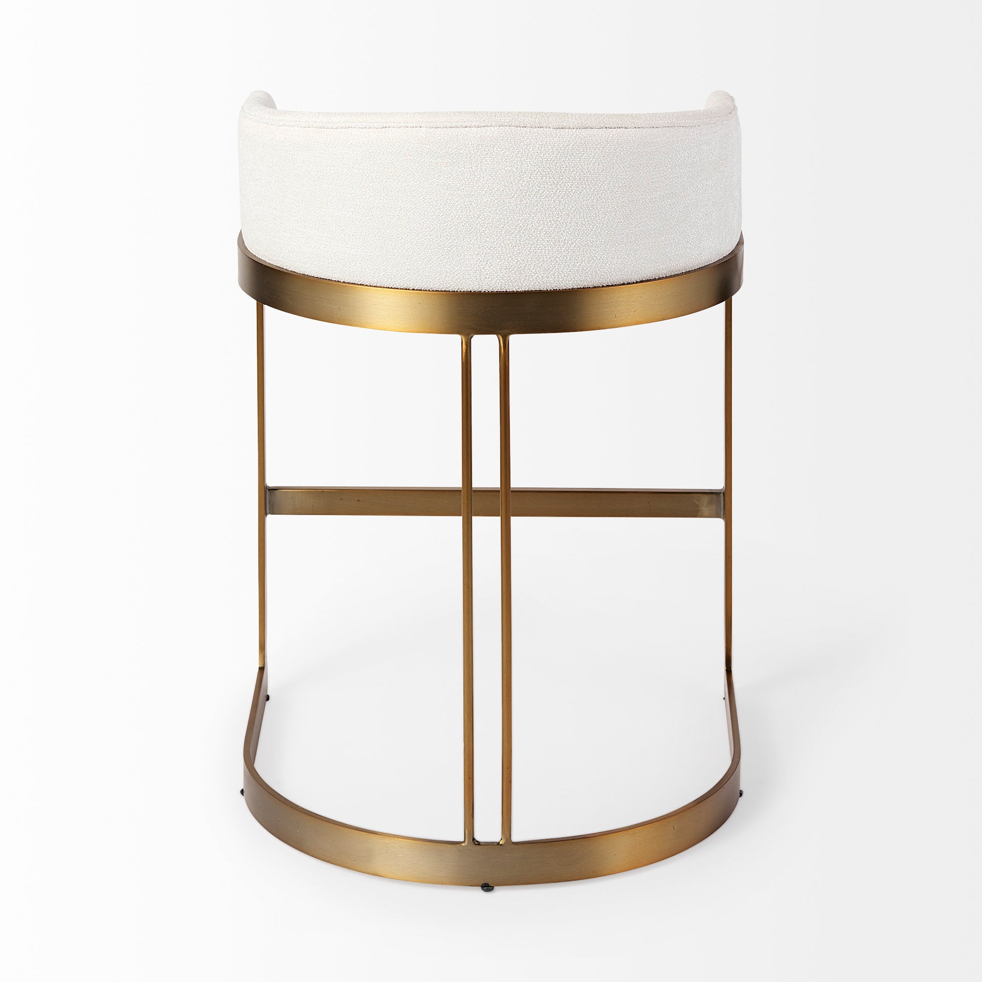 Hollyfield Upholsterd Seat Bar Counter Stool Cream Fabric | Gold Metal | Counter - bar-stools