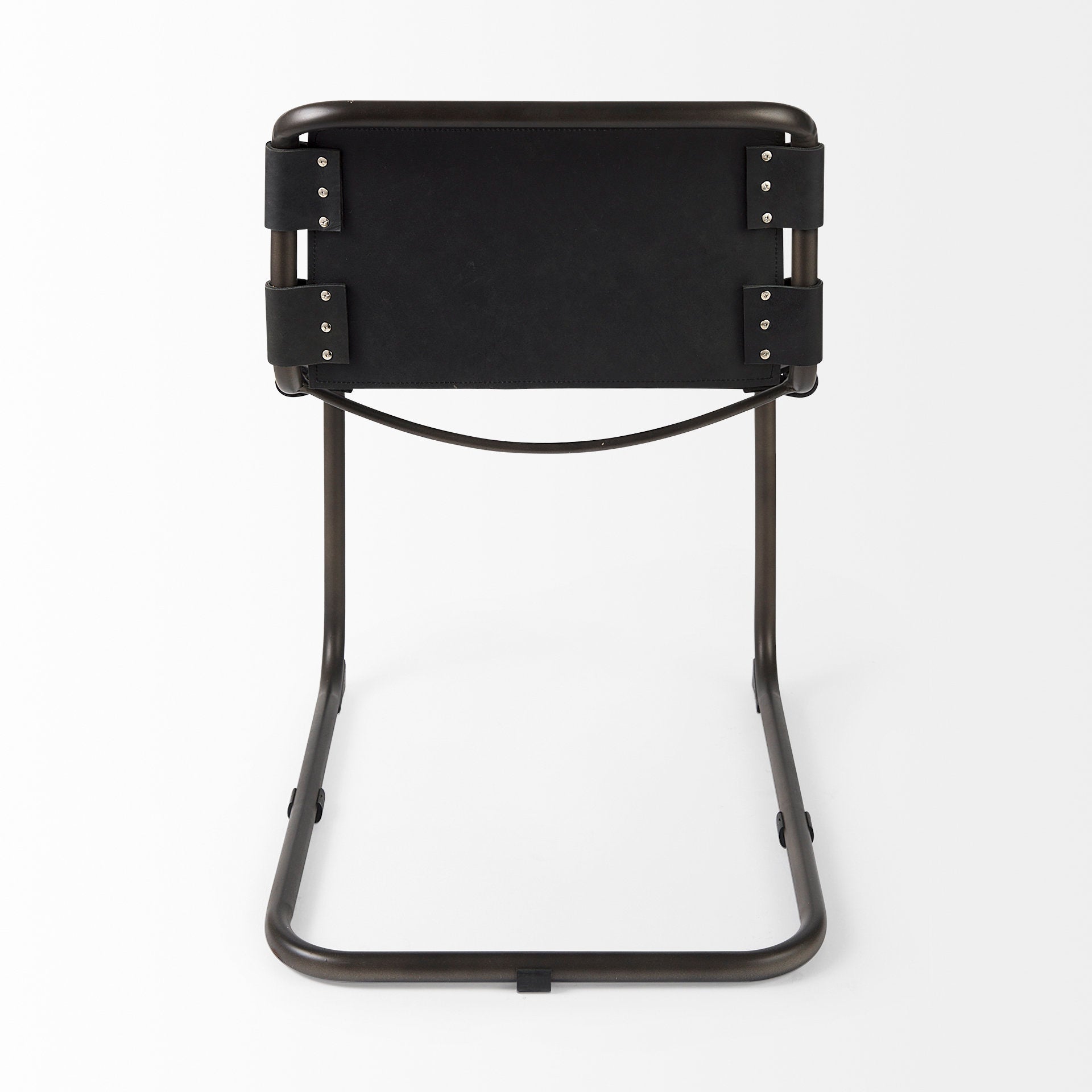 Berbick Dining Chair Black Leather | Black Metal - dining-chairs