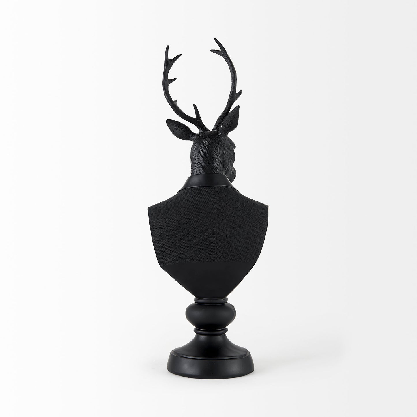 Mozart 22.5H Black Painted Resin Deer In A Suit Bust