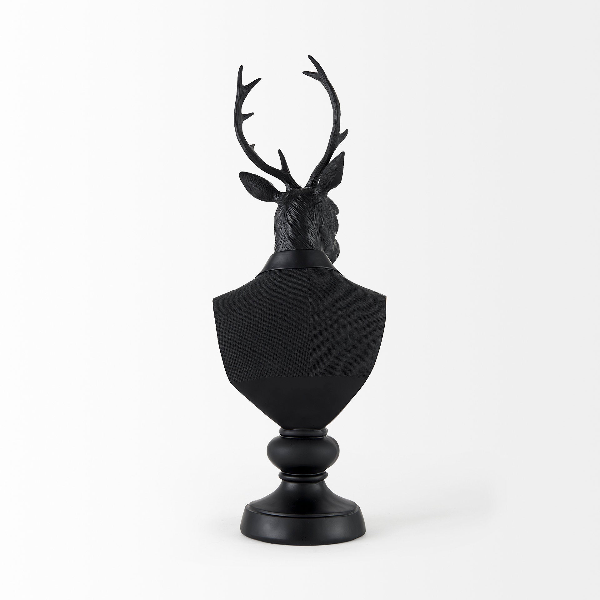 Mozart 22.5H Black Painted Resin Deer In A Suit Bust