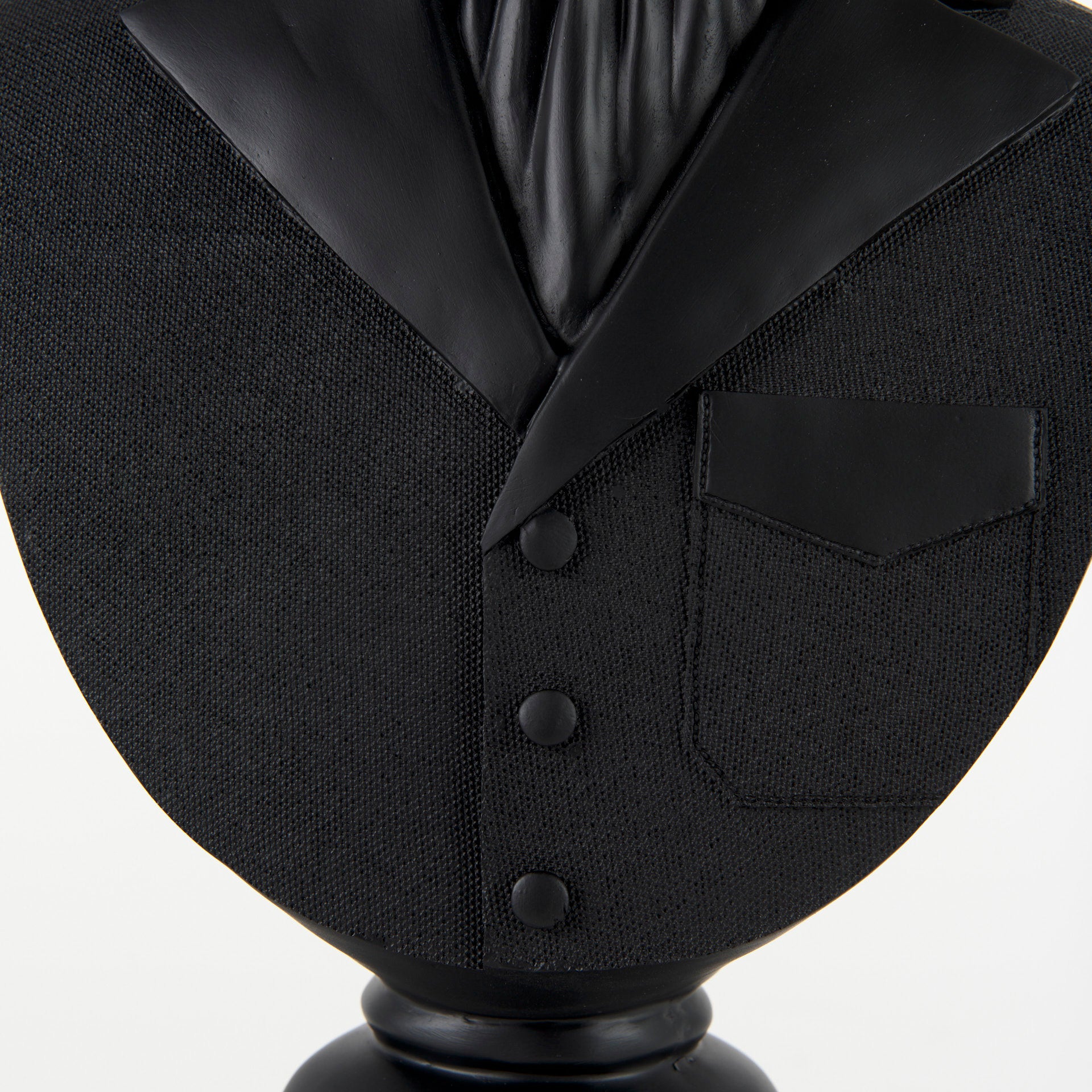 Mozart 22.5H Black Painted Resin Deer In A Suit Bust
