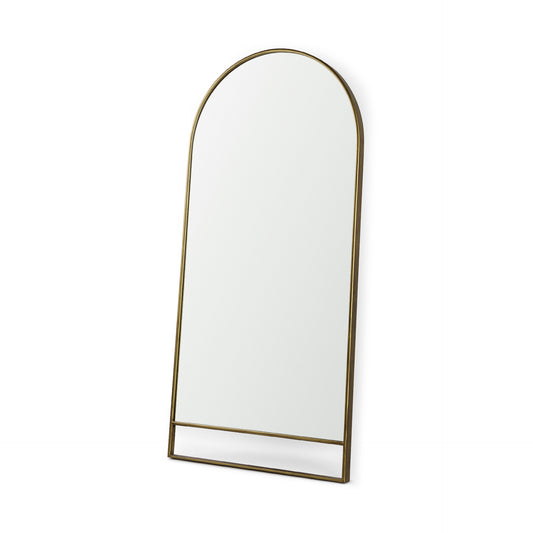 Sadie Floor Mirror Gold Metal | 76H - floor-mirrors