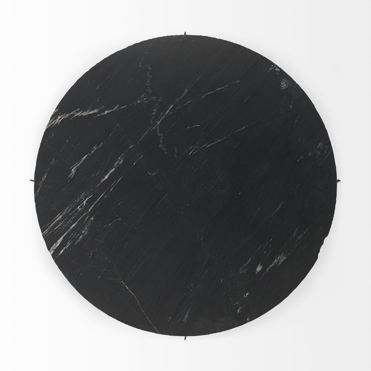 Reinhold Round Coffee Table Black Marble | Gold Metal | Round - coffee-tables