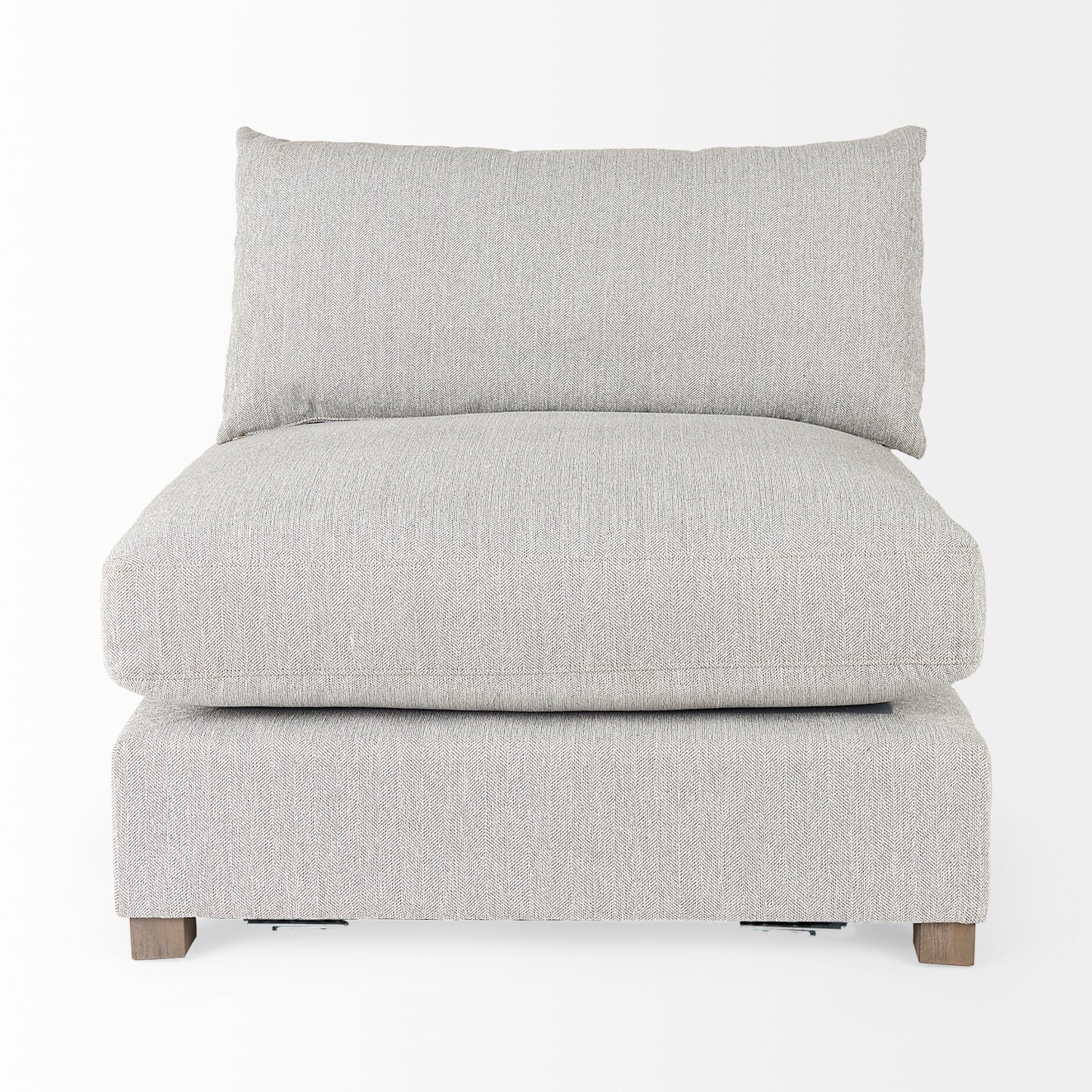 Valence 38.2L x 38.6W x 28.3H Light Gray Armless Sectional Piece