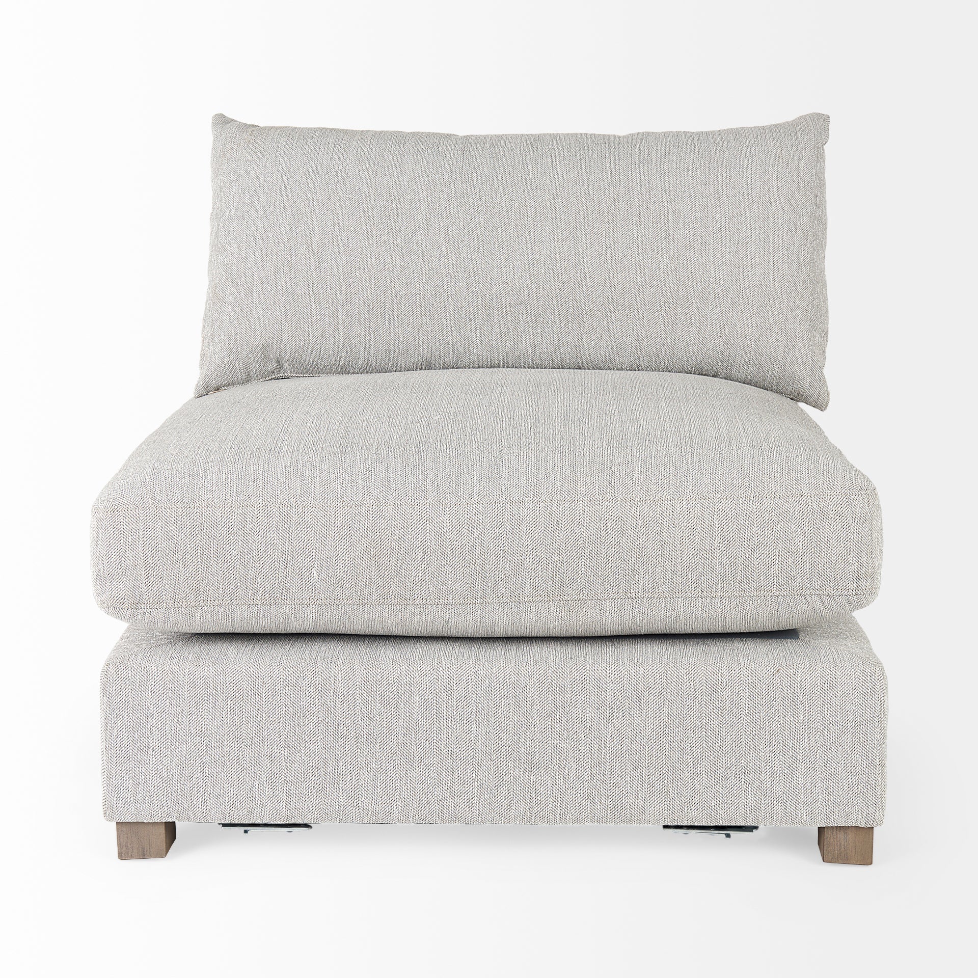 Valence 38.2L x 38.6W x 28.3H Light Gray Armless Sectional Piece