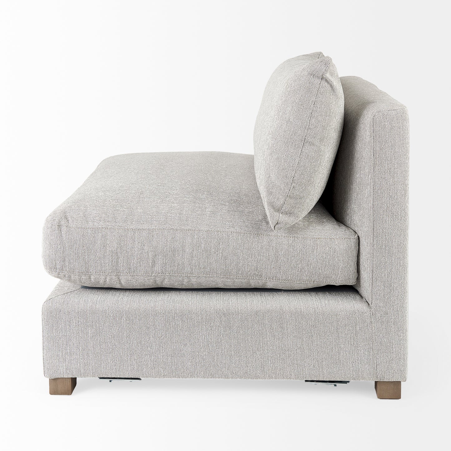 Valence 38.2L x 38.6W x 28.3H Light Gray Armless Sectional Piece
