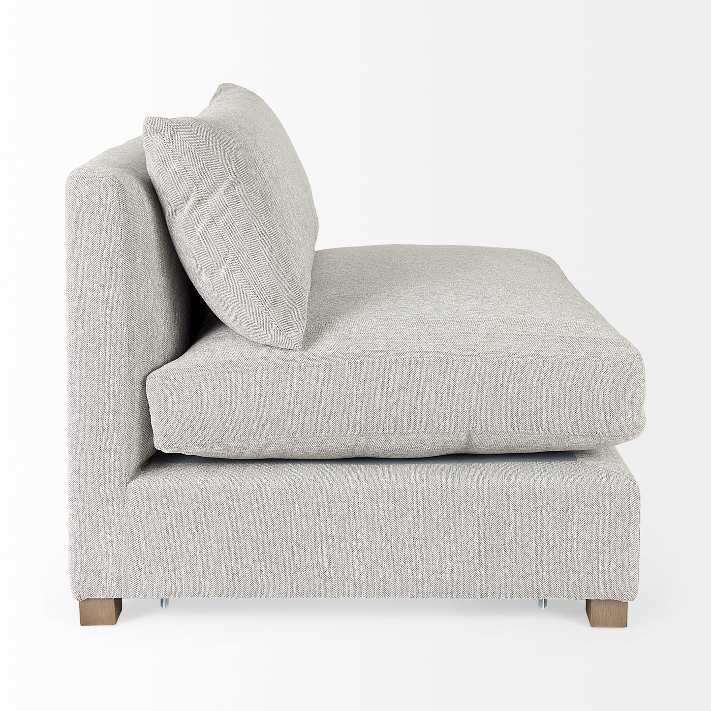 Valence 38.2L x 38.6W x 28.3H Light Gray Armless Sectional Piece