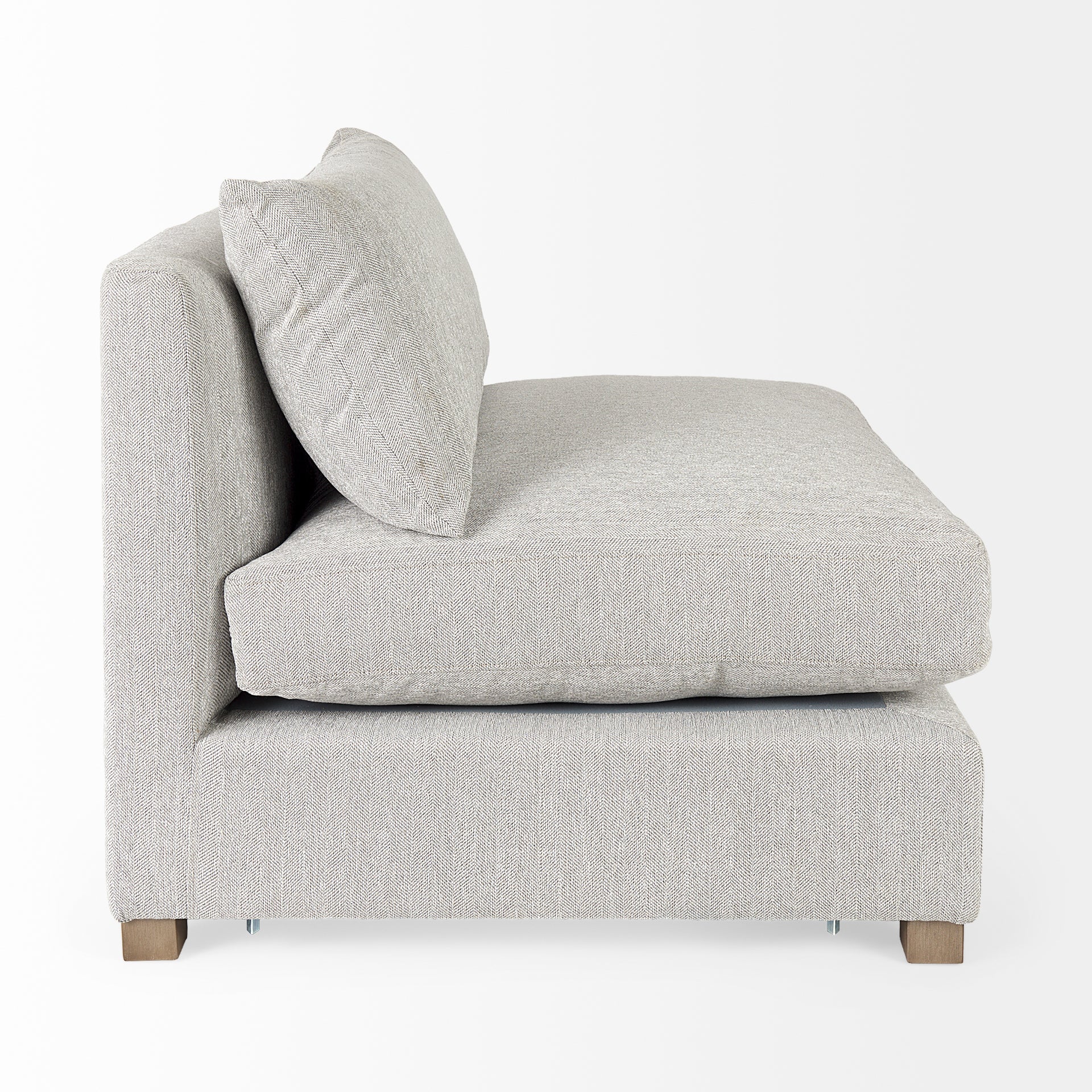 Valence 38.2L x 38.6W x 28.3H Light Gray Armless Sectional Piece
