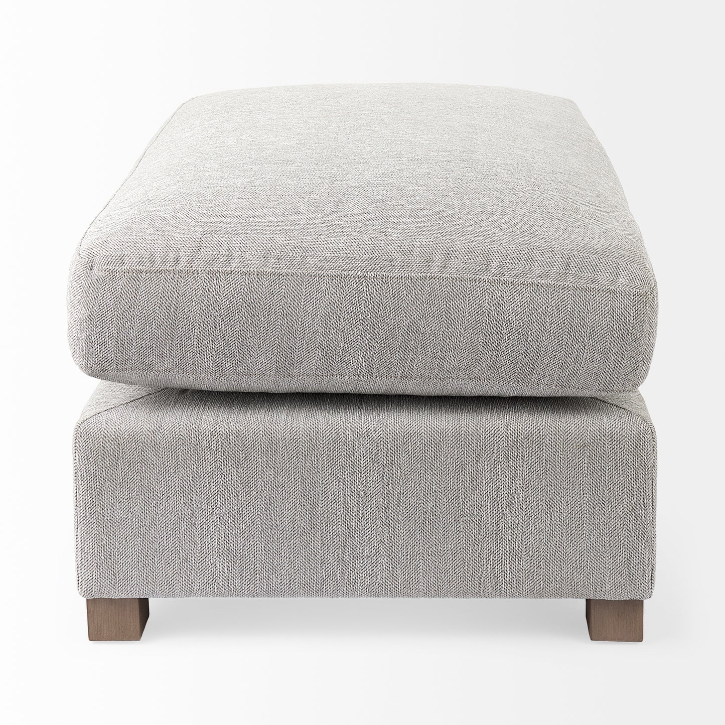 Valence 38.6L x 26.0W x 17.7H Light Gray 2/3 Ottoman Sectional Piece