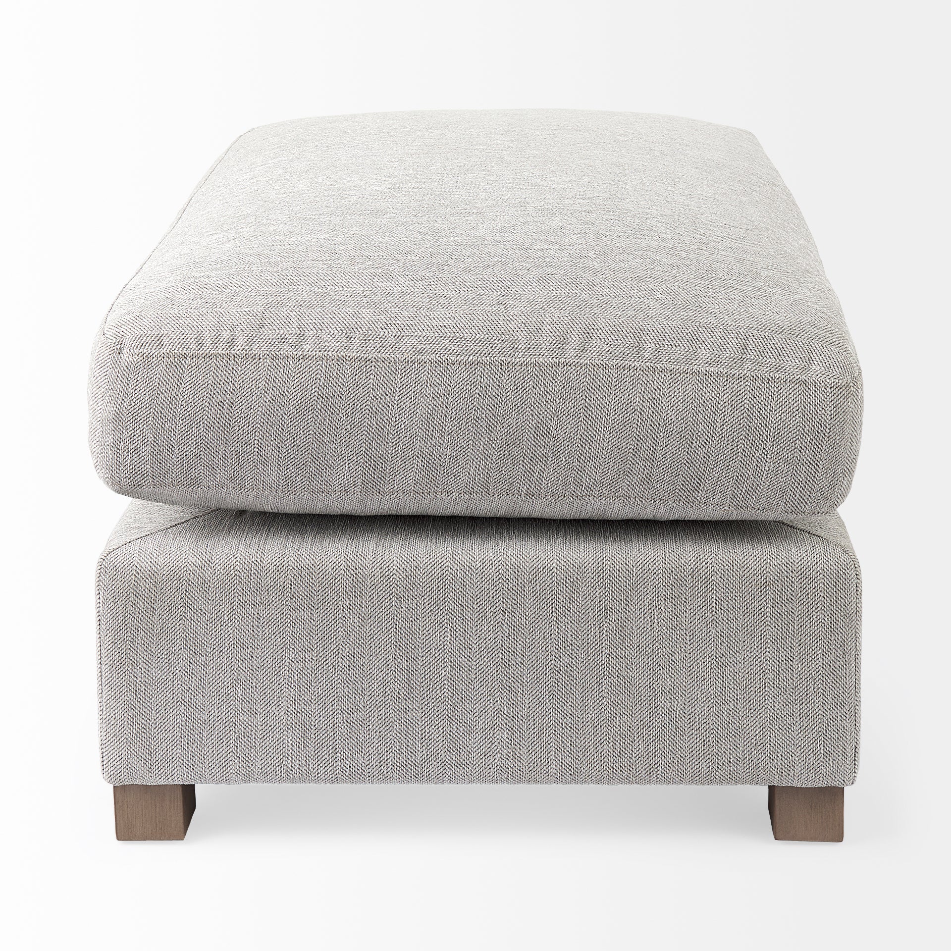 Valence 38.6L x 26.0W x 17.7H Light Gray 2/3 Ottoman Sectional Piece
