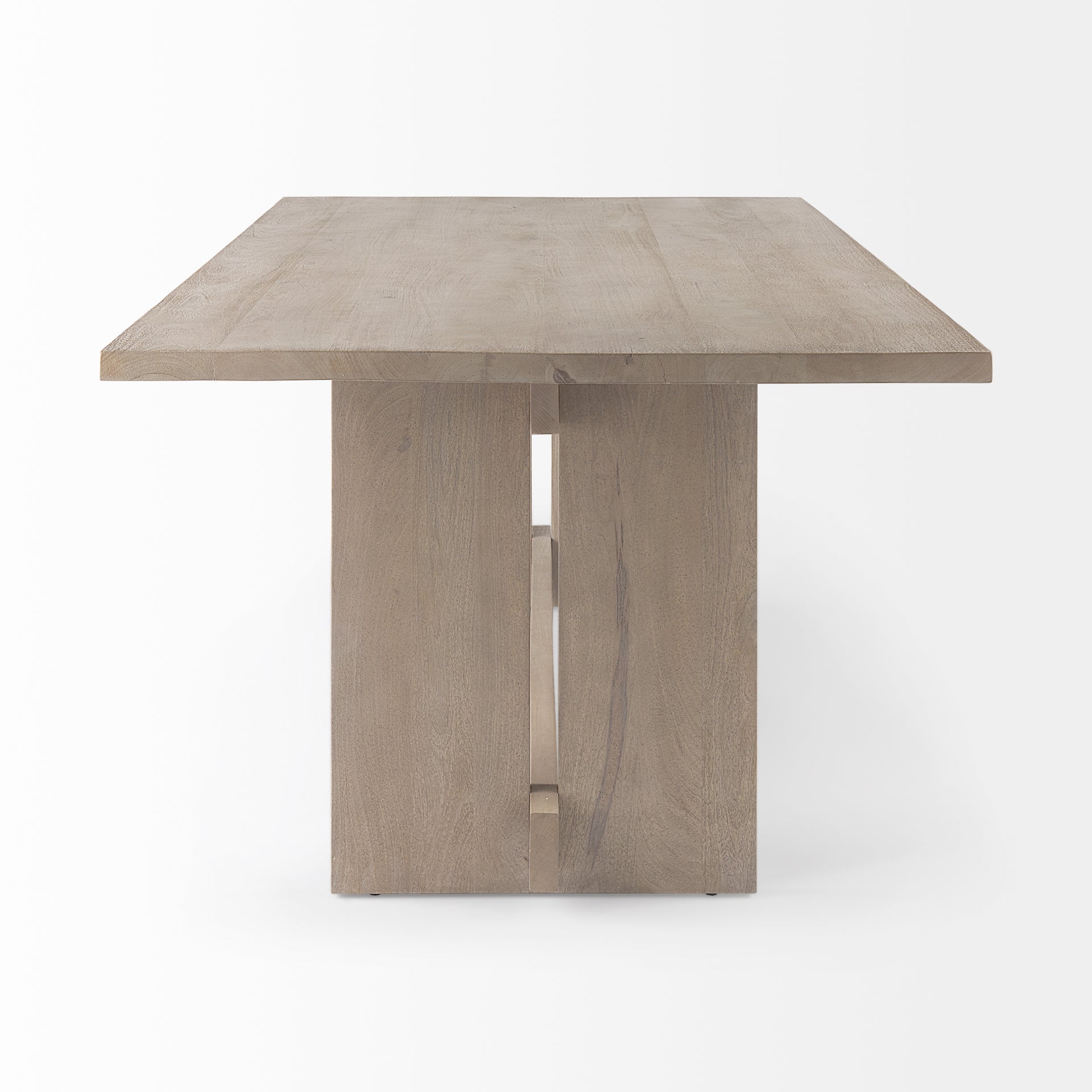 Aida 84L Light Gray Wood Dining Table