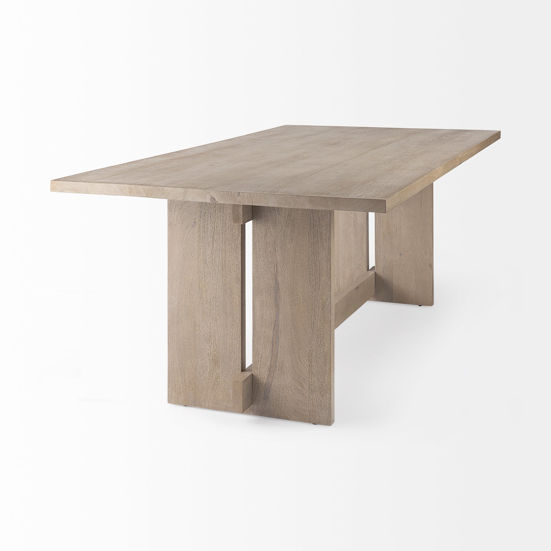 Aida 84L Light Gray Wood Dining Table