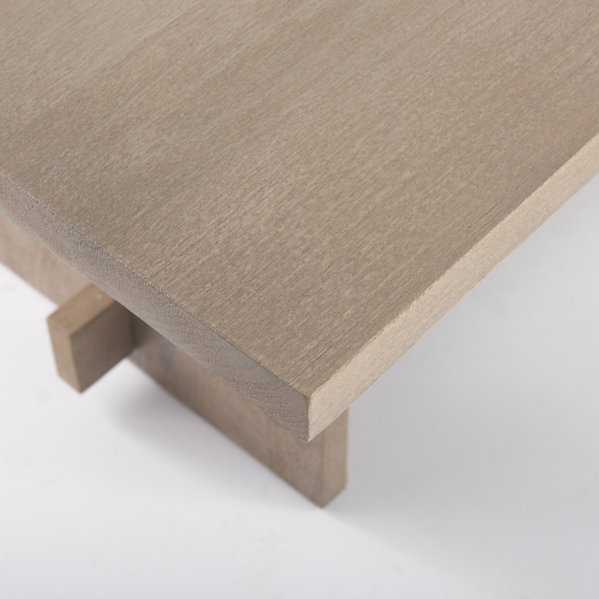 Aida 84L Light Gray Wood Dining Table