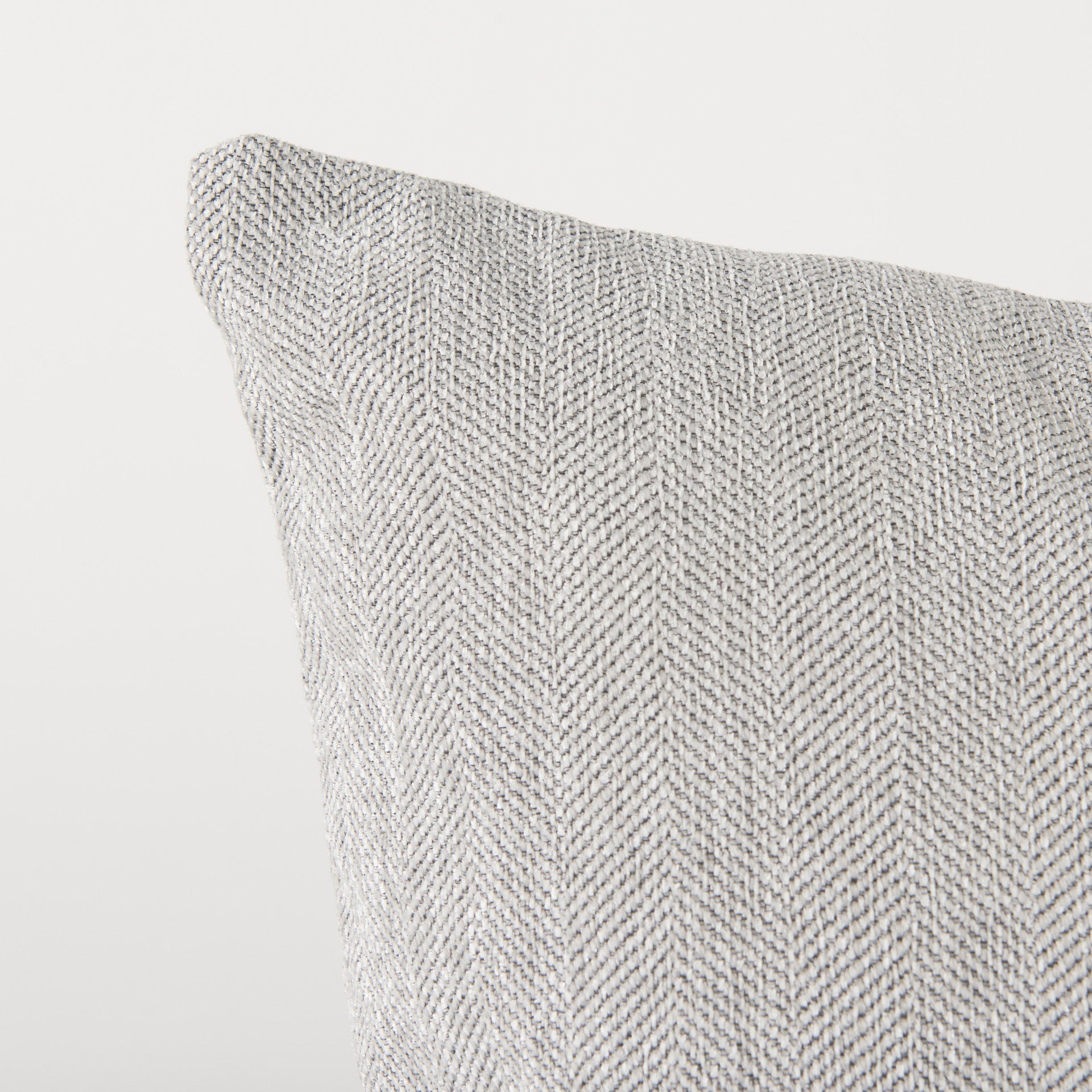 Valence Light Gray Throw Pillow Sectional Piece