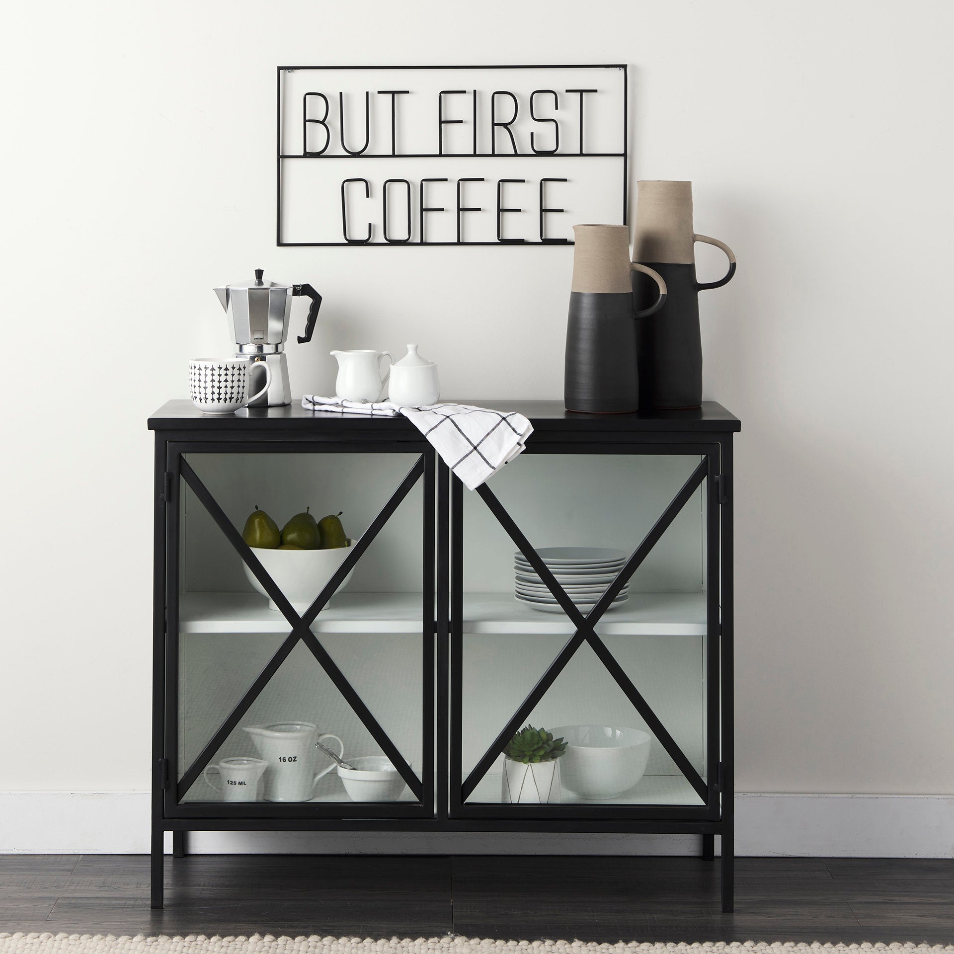 Playful Sign Wall Decor Black Metal | Coffee - alternative-wall-decor