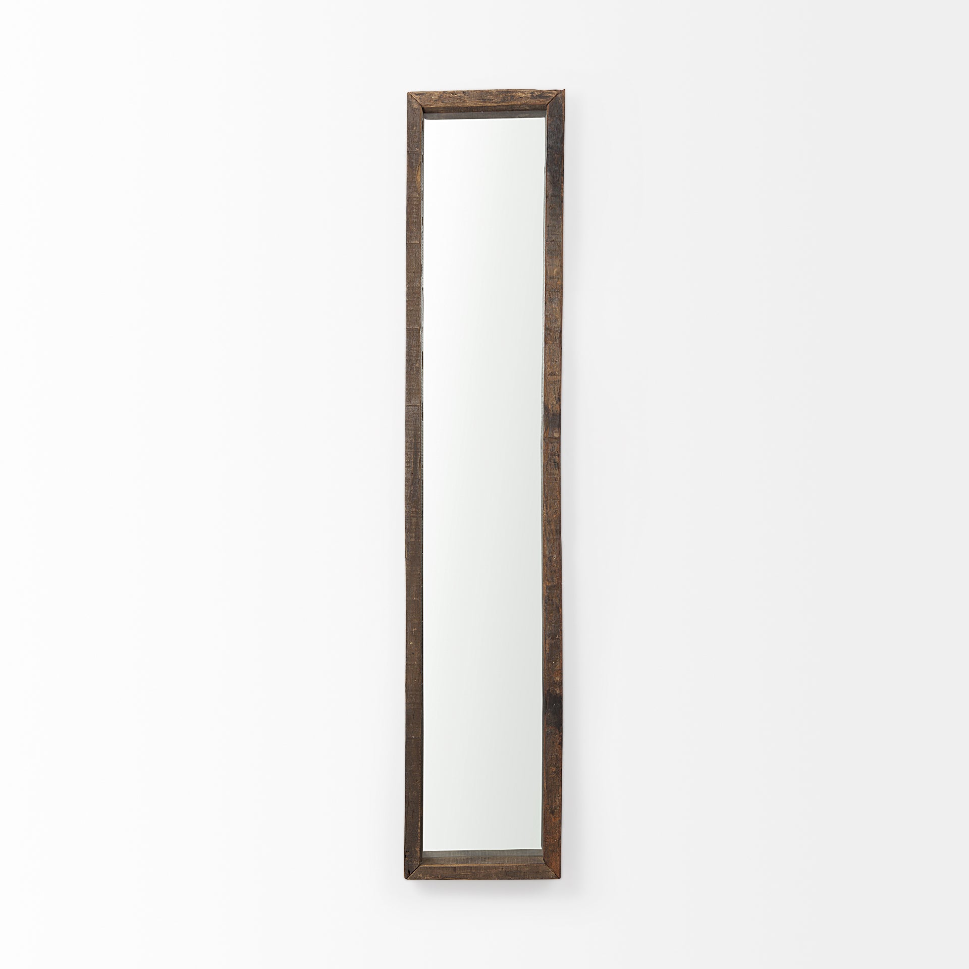 Gervaise Wall Mirror Brown Wood | 12L x 2W x 59H - wall-mirrors-grouped