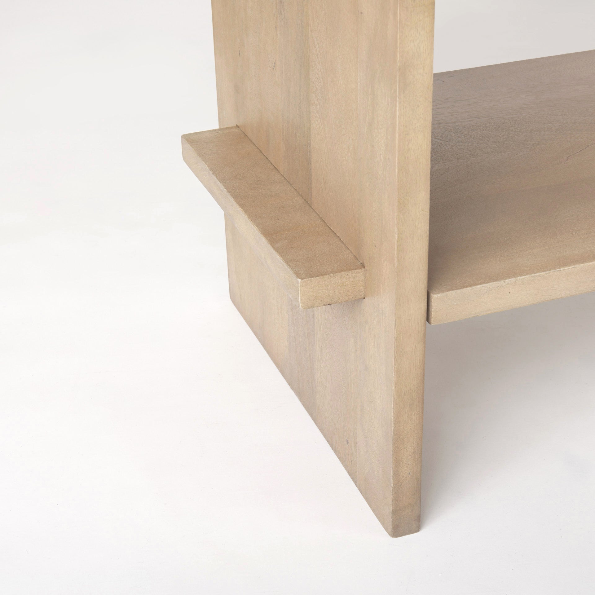 Aida Light Brown Wood Console Table