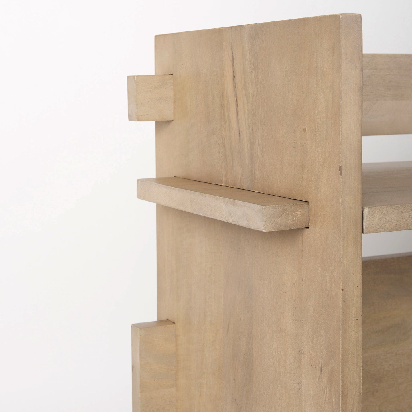 Aida Light Brown Wood Console Table