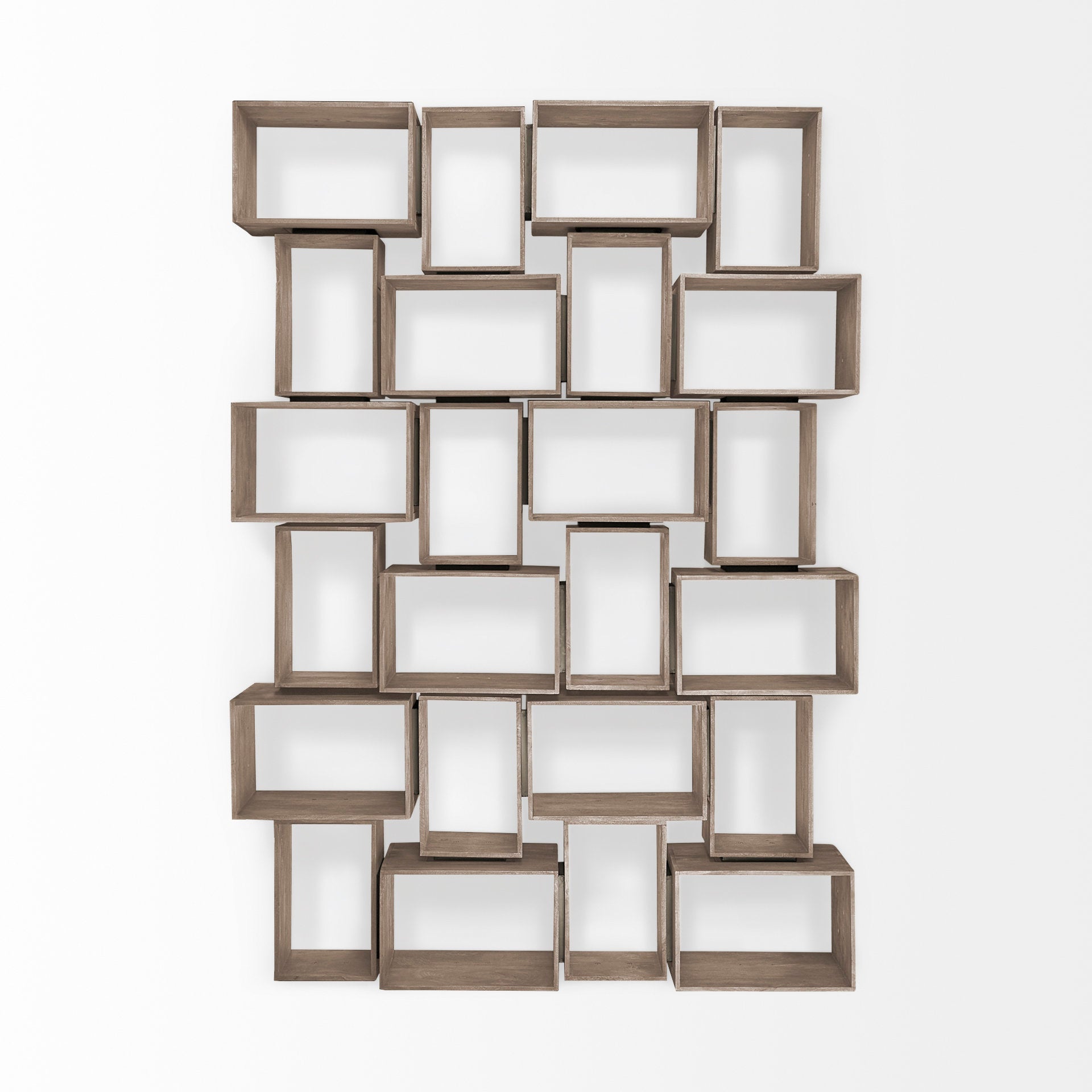 Simul (Set of 2) Light Brown Wood Modular Shelving Unit