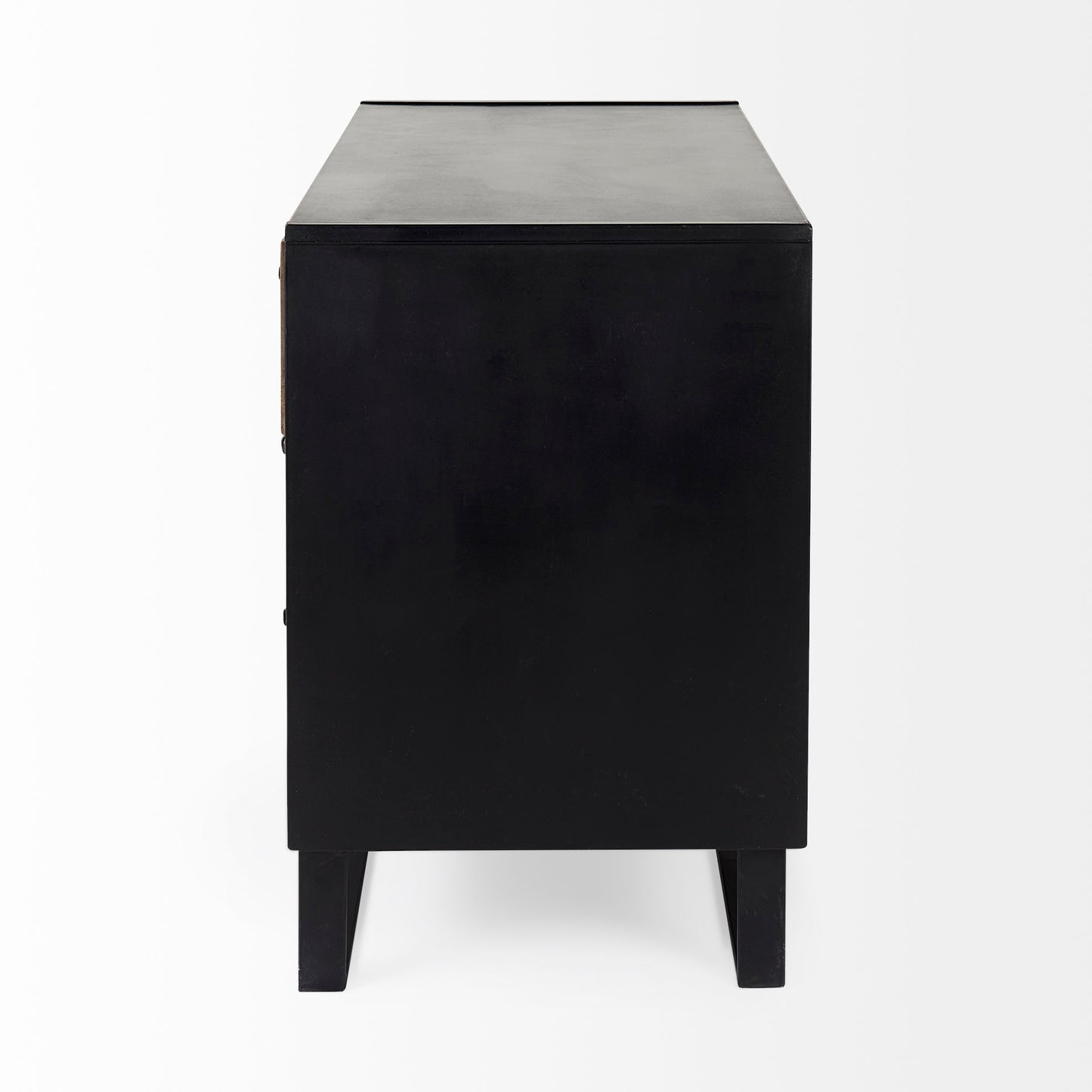 Alvin Accent Cabinet Brown Wood | Black Metal - acc-chest-cabinets