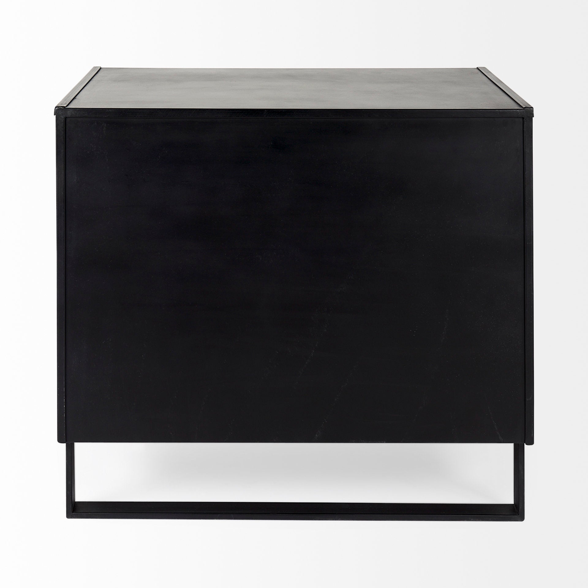 Alvin Accent Cabinet Brown Wood | Black Metal - acc-chest-cabinets