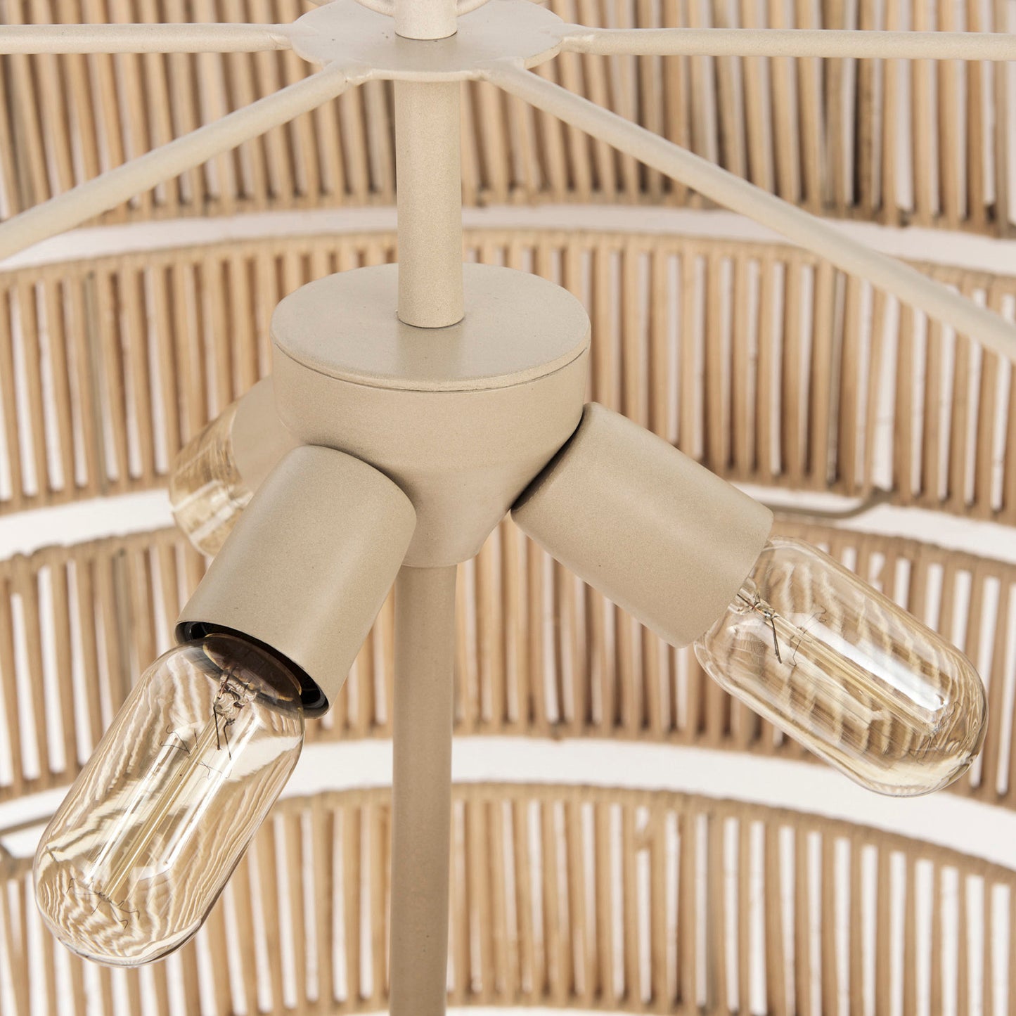 Marimba Chandelier Natural Cane - chandeliers