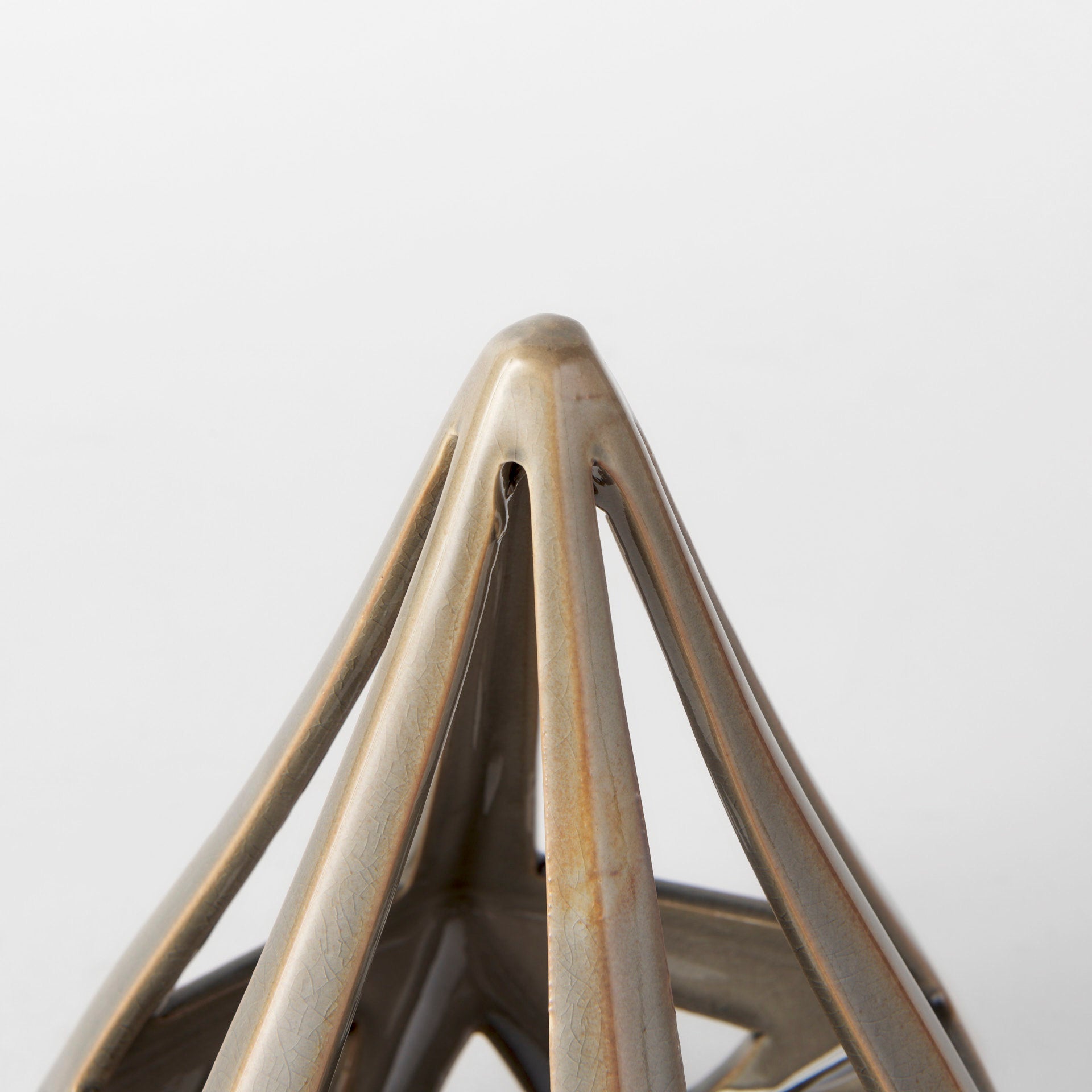 Hood 7.7L x 7.7W x 9.4H Bronze Geometric Ceramic Object